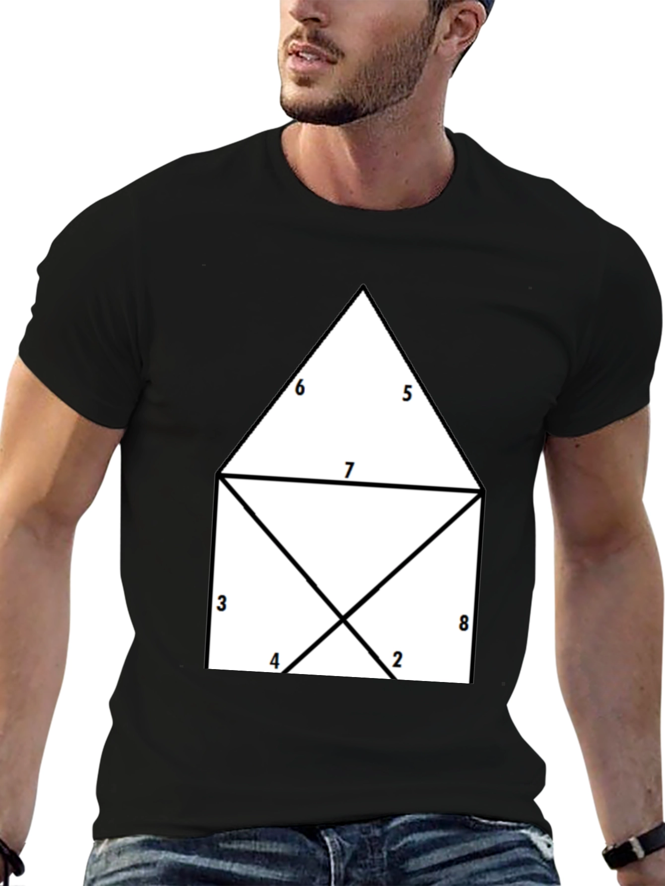 Geometric Numbered T-Shirt