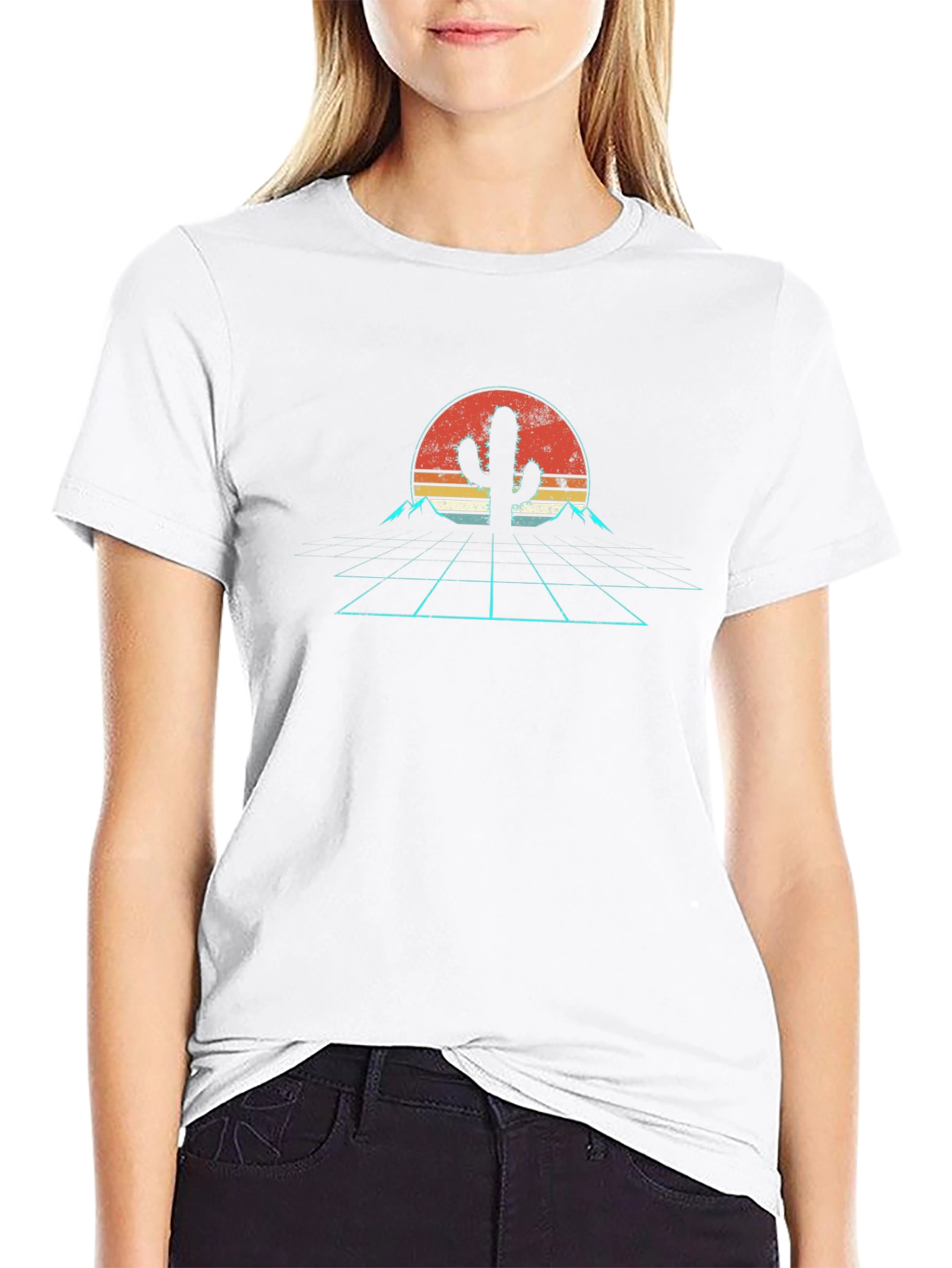 Retro Desert Cactus Graphic T-Shirt