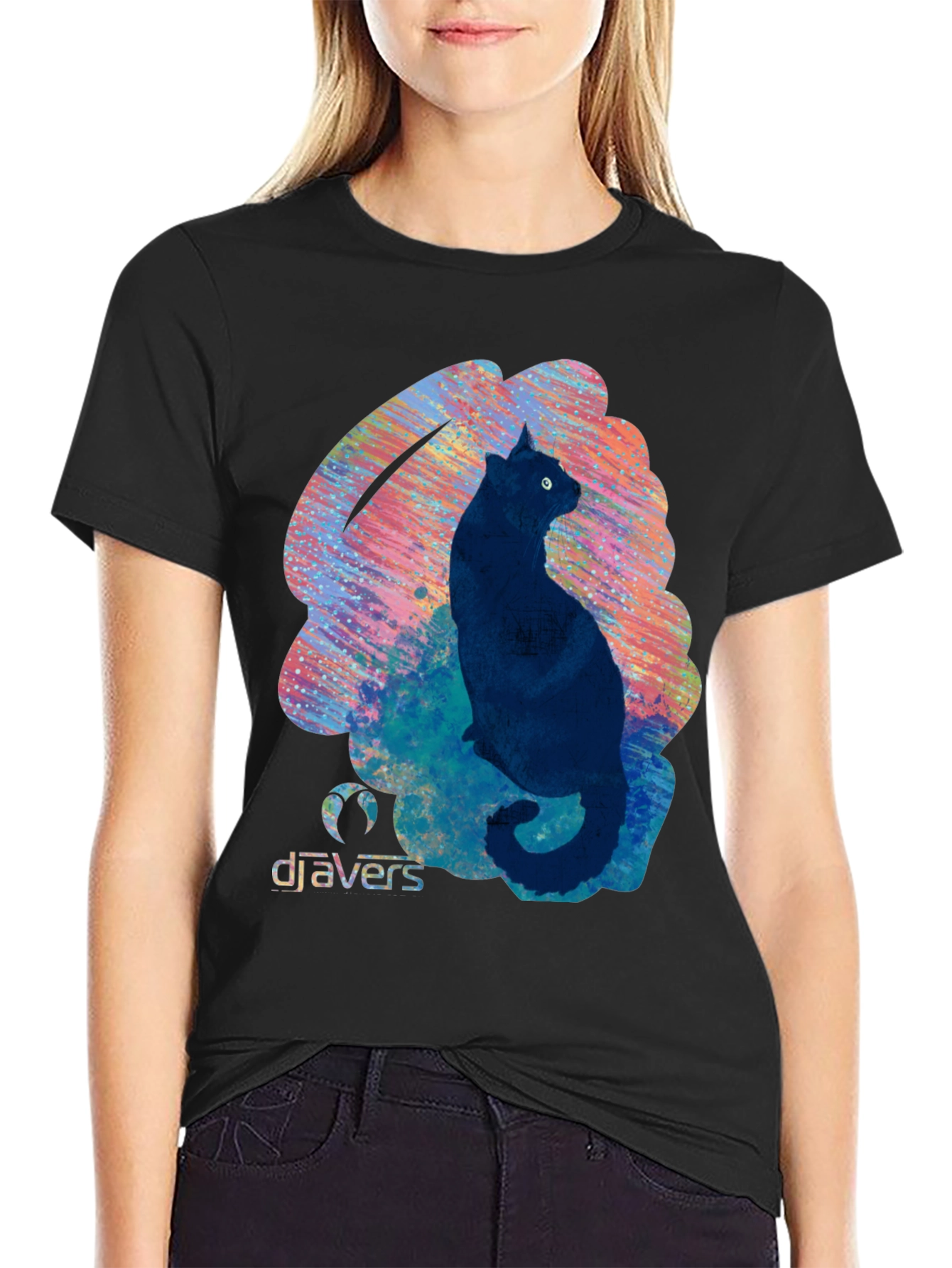 Cat Graphic Tee - Cool Artistic Design