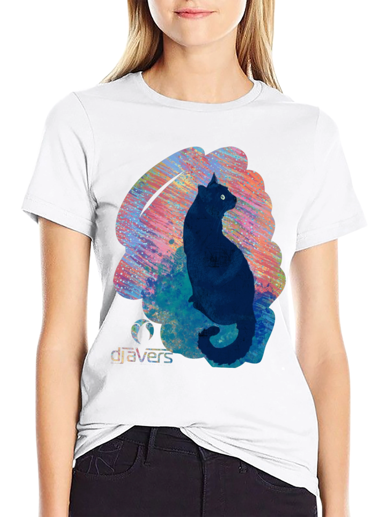 Cat Graphic Tee - Cool Artistic Design