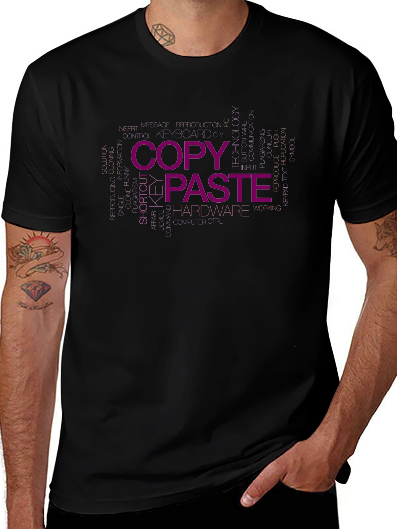 Copy Paste Graphic T-Shirt - Coding Humor Tee