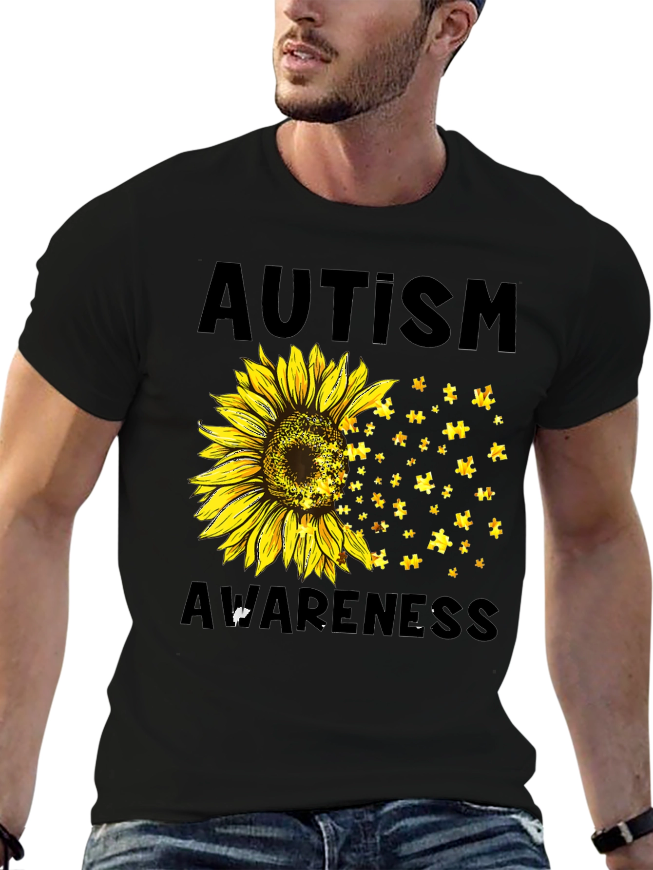 Autism Awareness Sunflower Graphic Tee