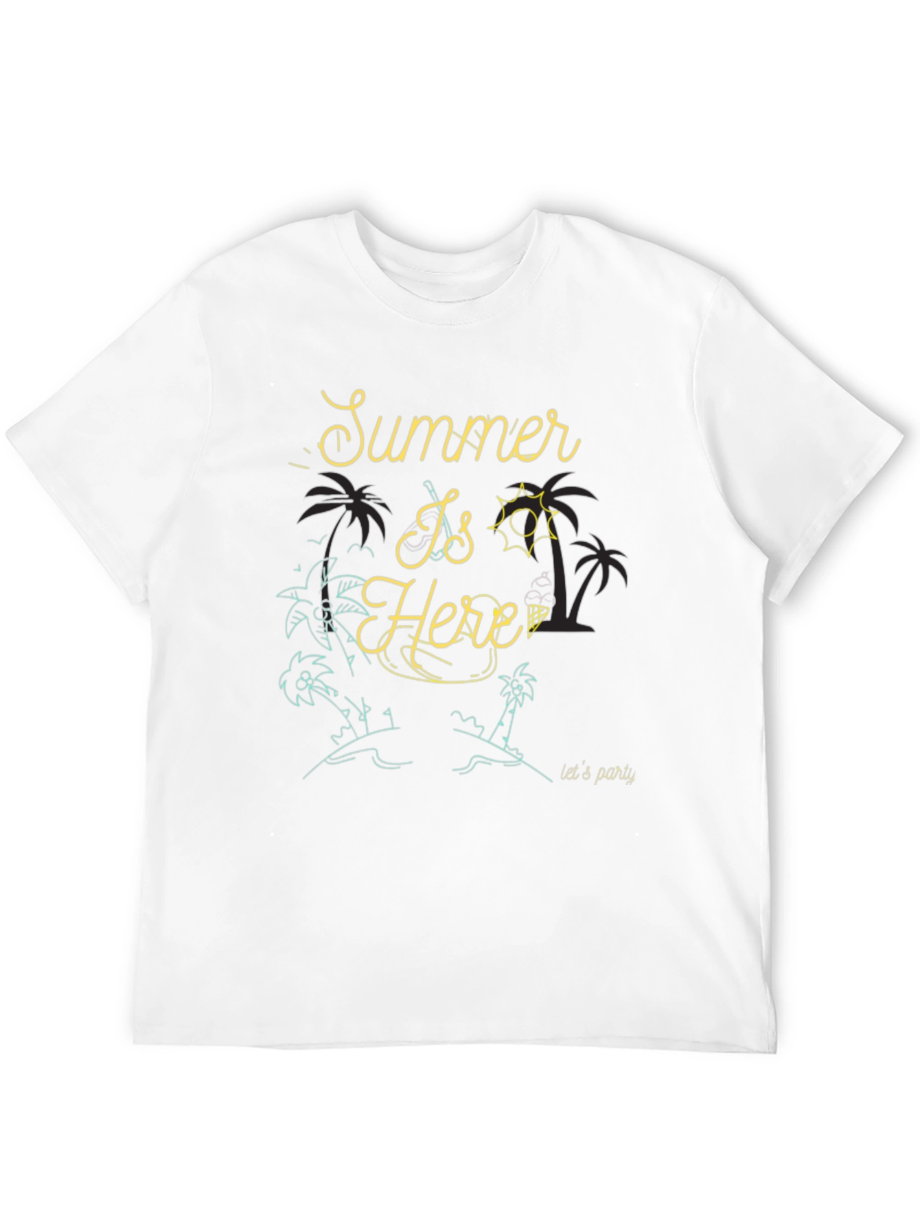 Summer Is Here Black Graphic Tee