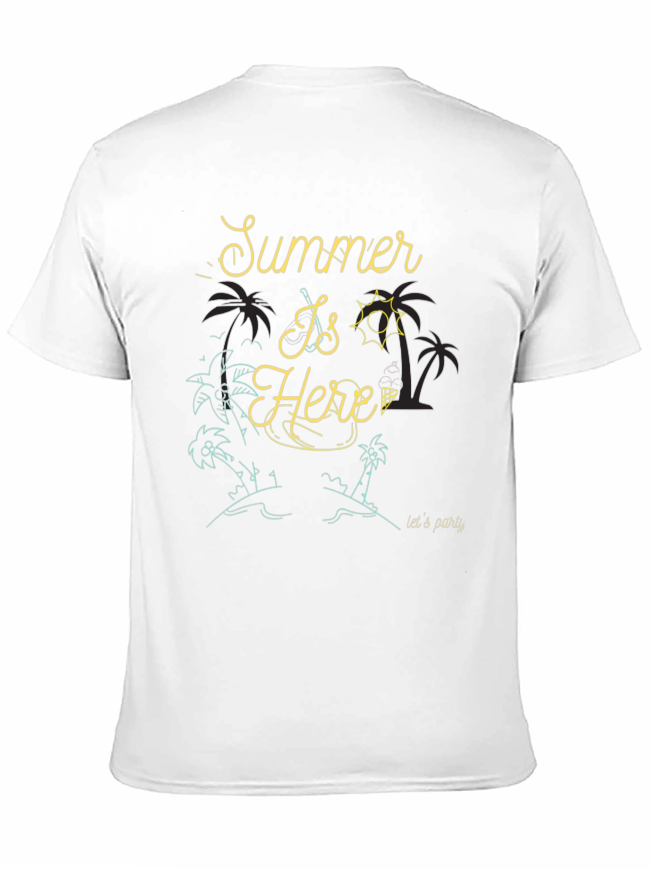 Summer Is Here Black Graphic Tee
