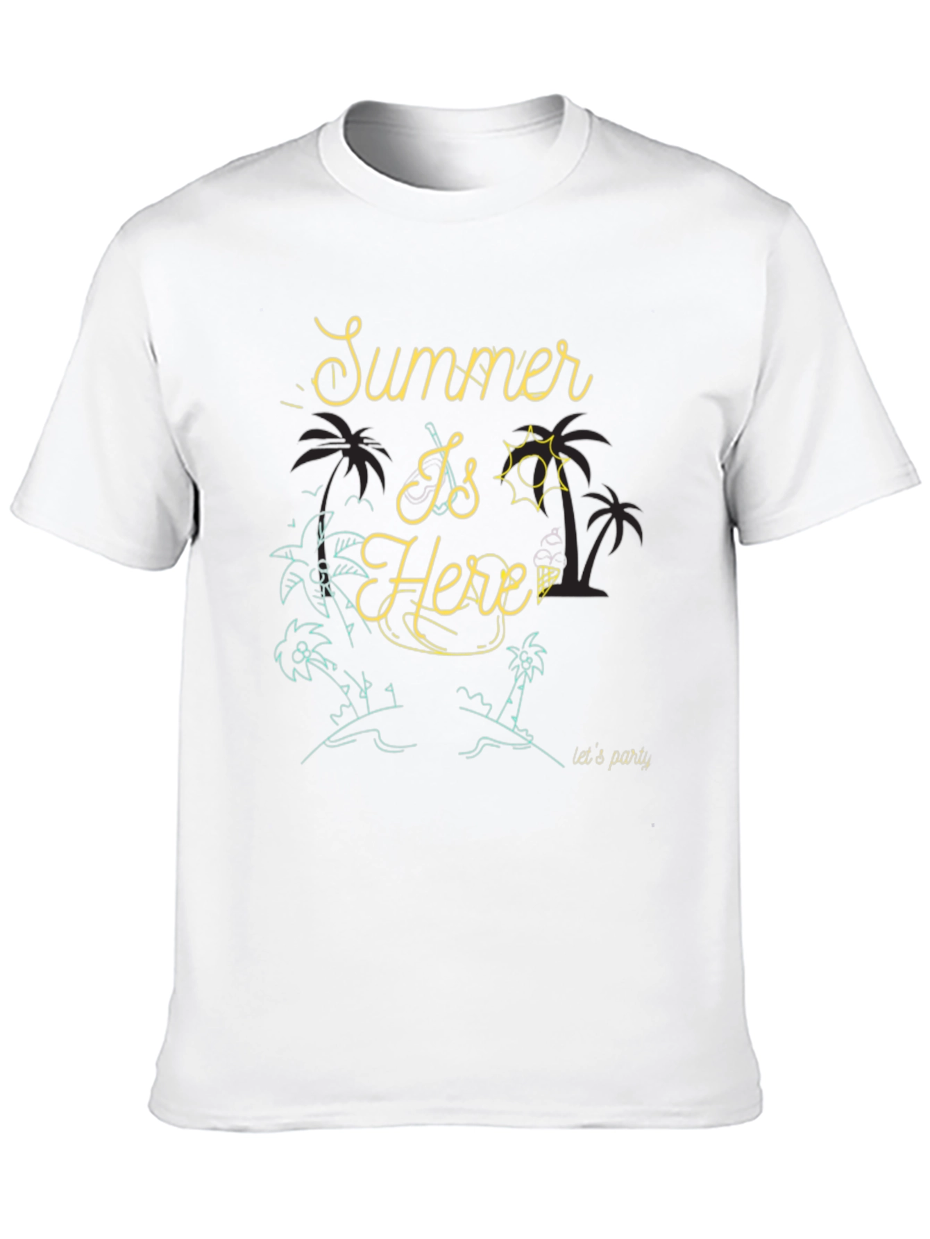 Summer Is Here Black Graphic Tee