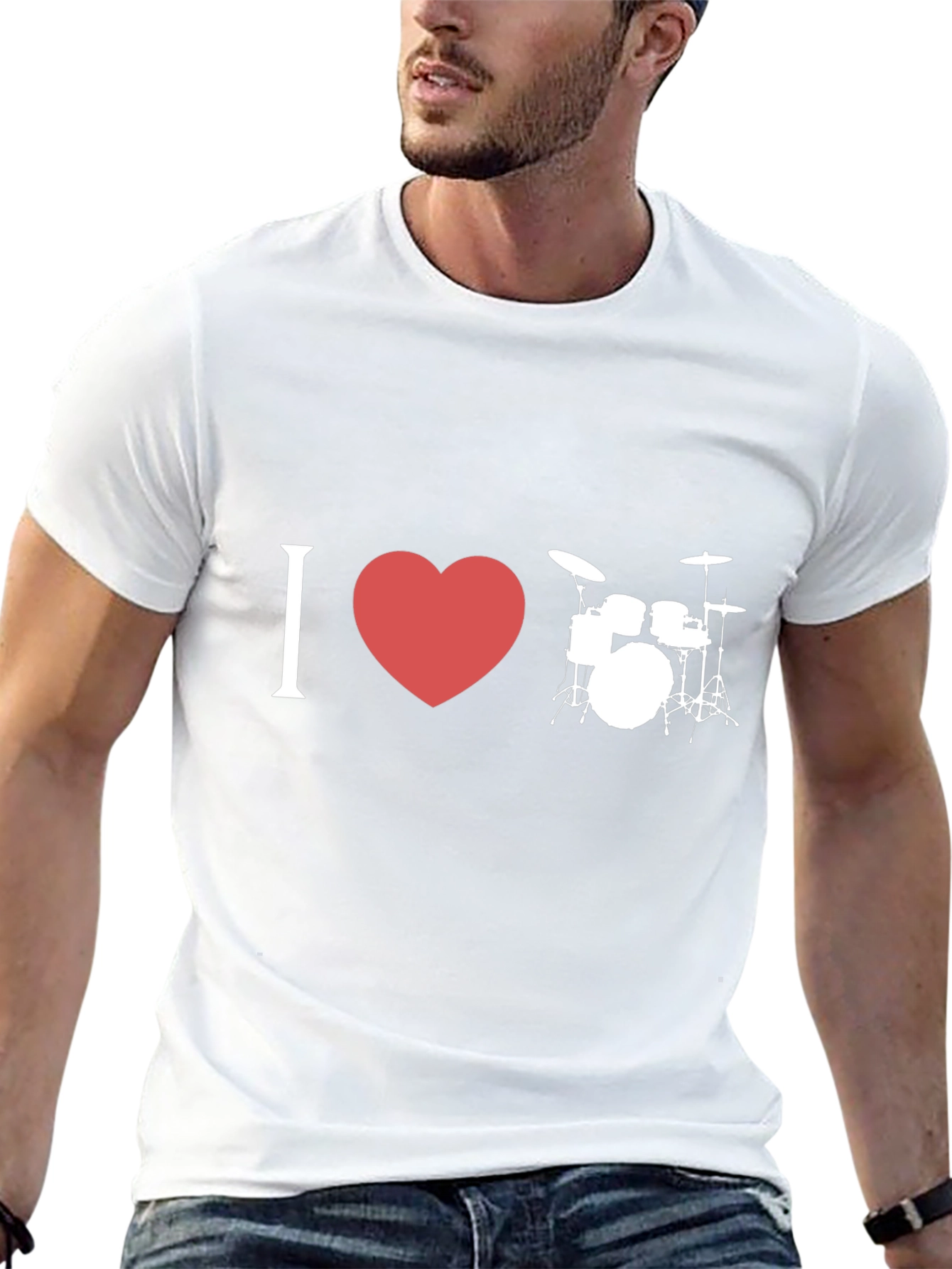 I Love Drums Graphic T-Shirt
