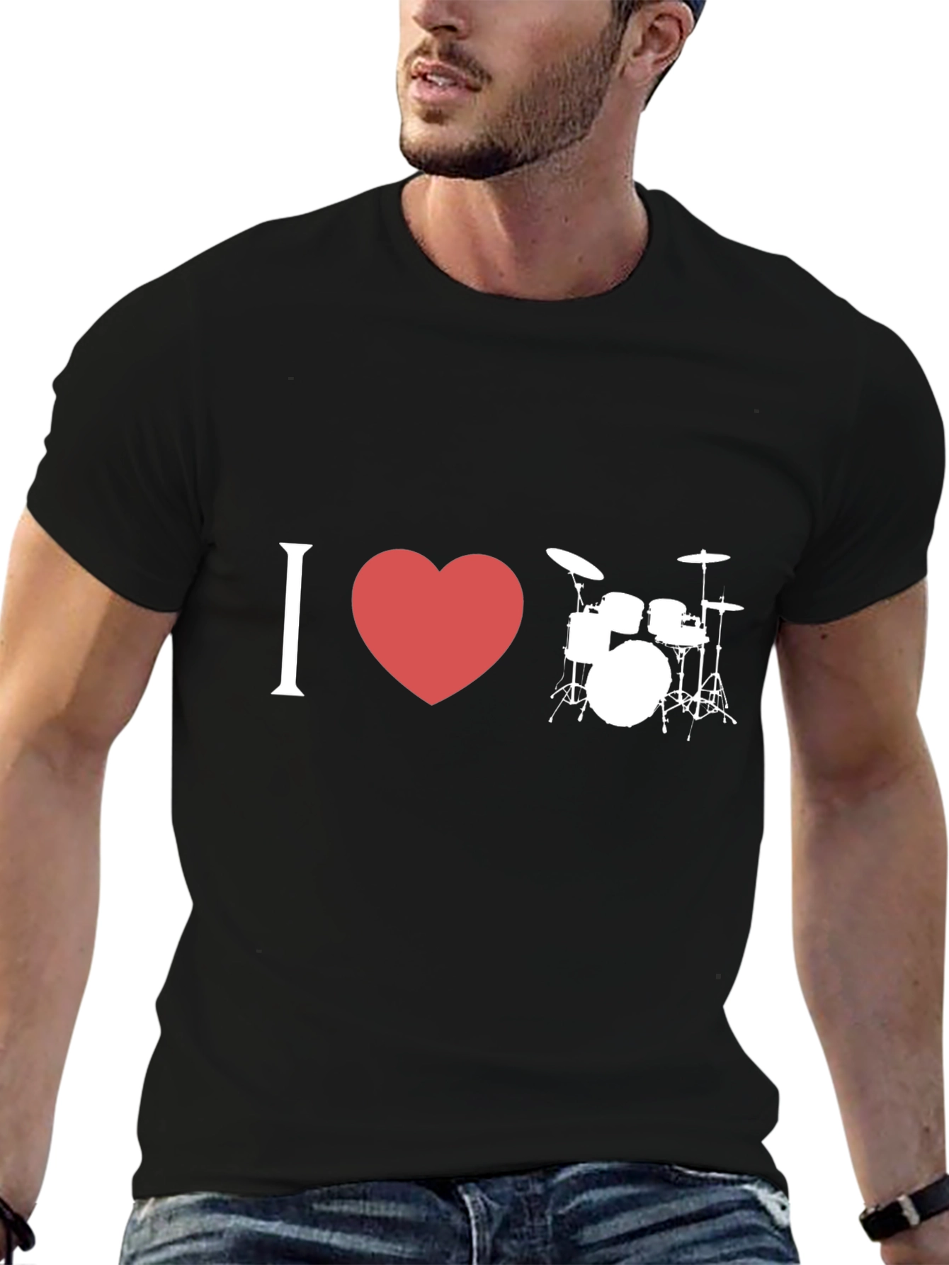 I Love Drums Graphic T-Shirt