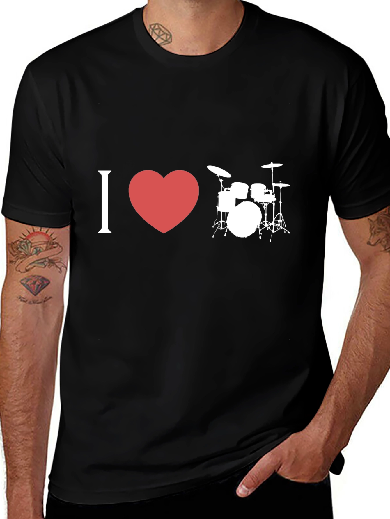 I Love Drums Graphic T-Shirt