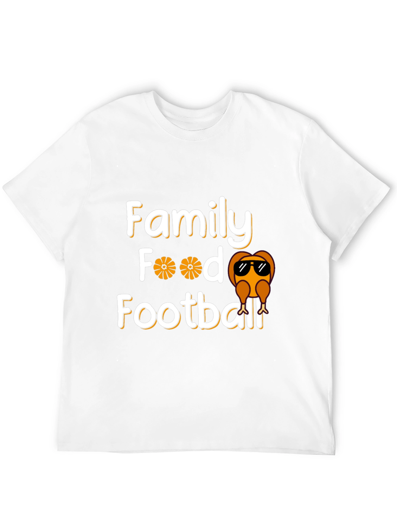 Family Food Football T-Shirt Thanksgiving Festive Tee