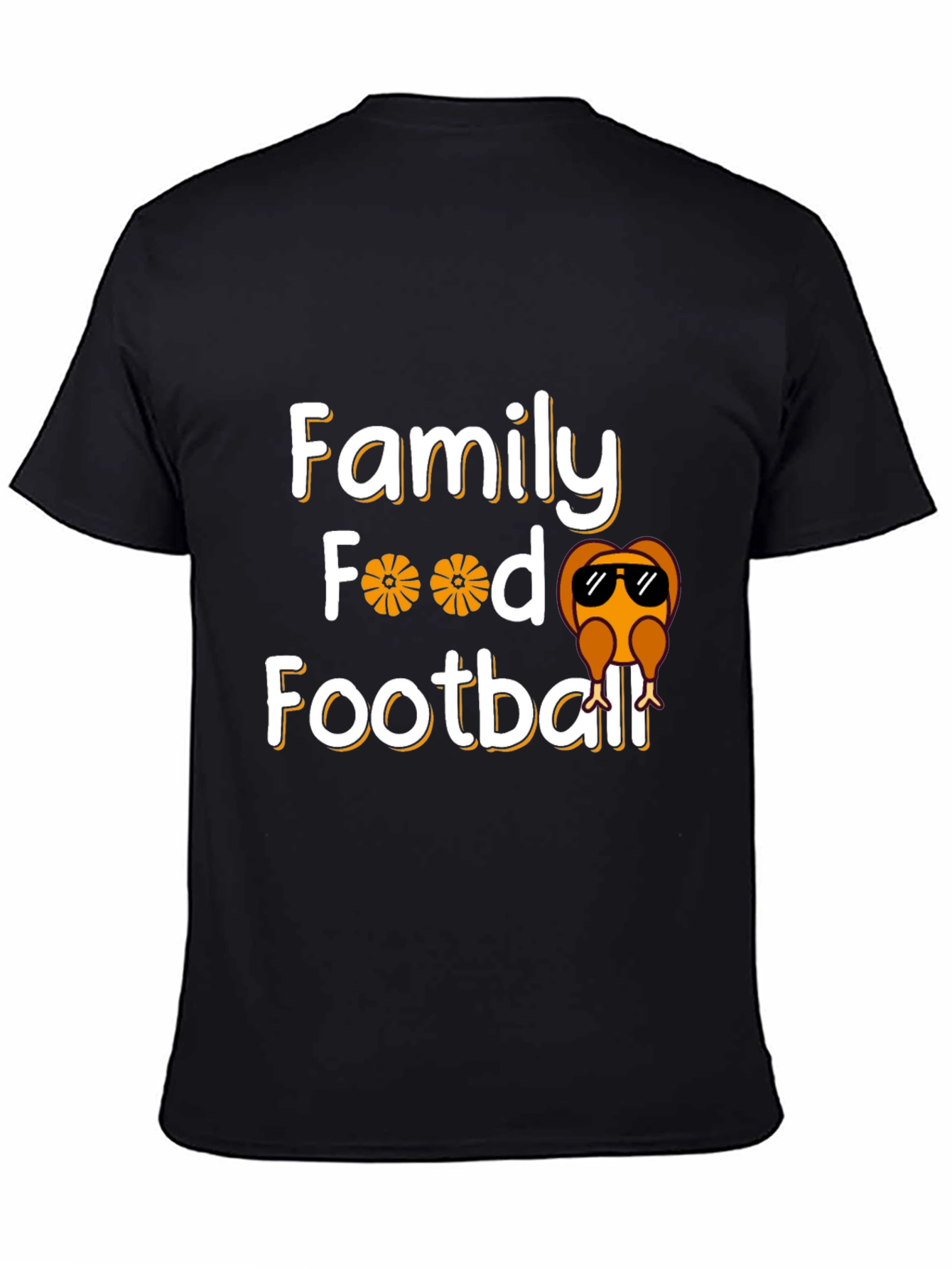 Family Food Football T-Shirt Thanksgiving Festive Tee