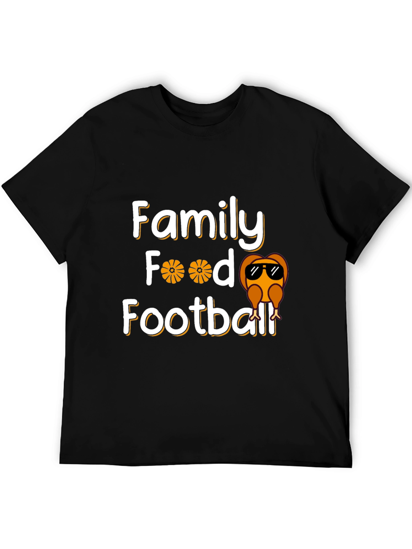 Family Food Football T-Shirt Thanksgiving Festive Tee