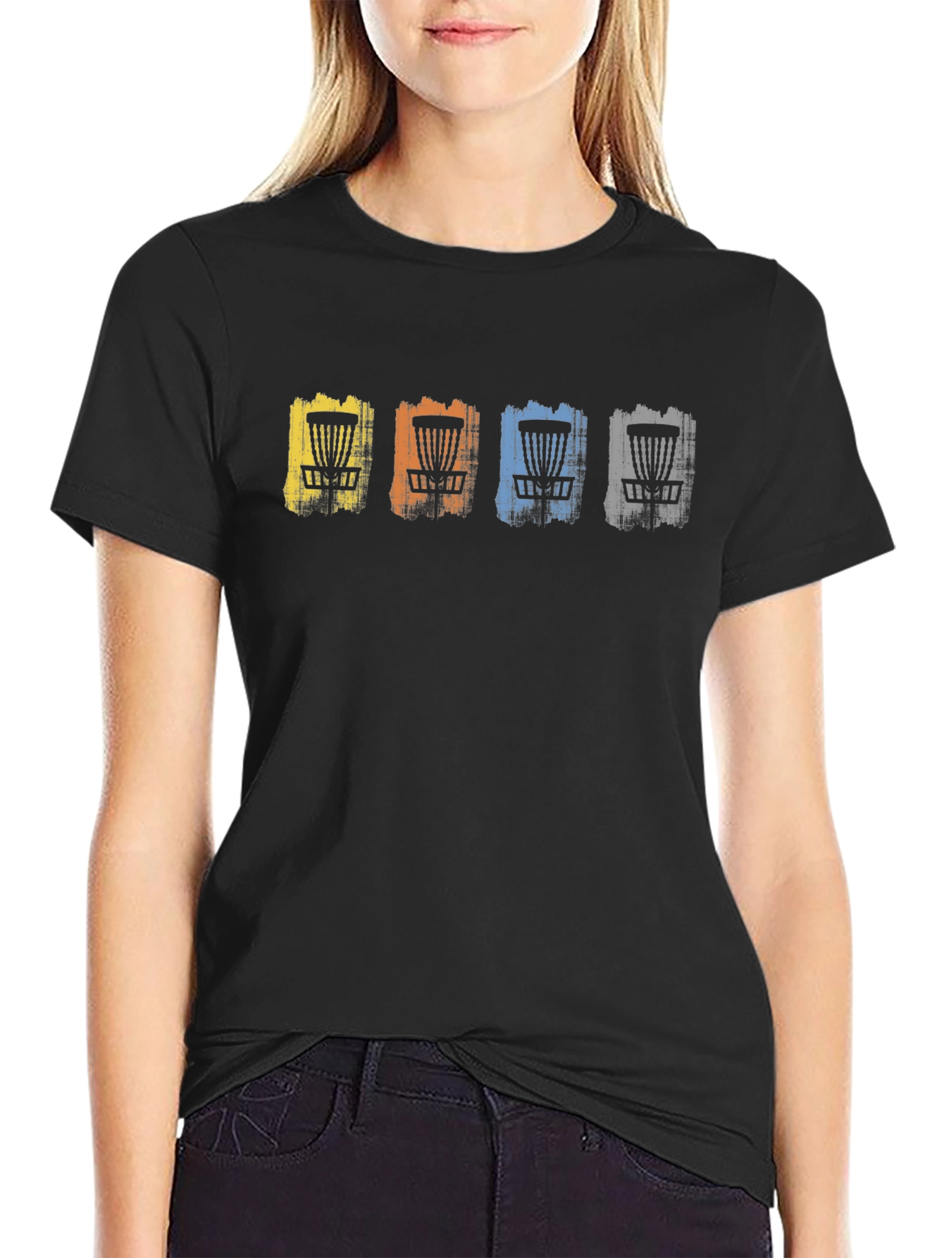 Disc Golf Basket T-Shirt - Casual Graphic Tee