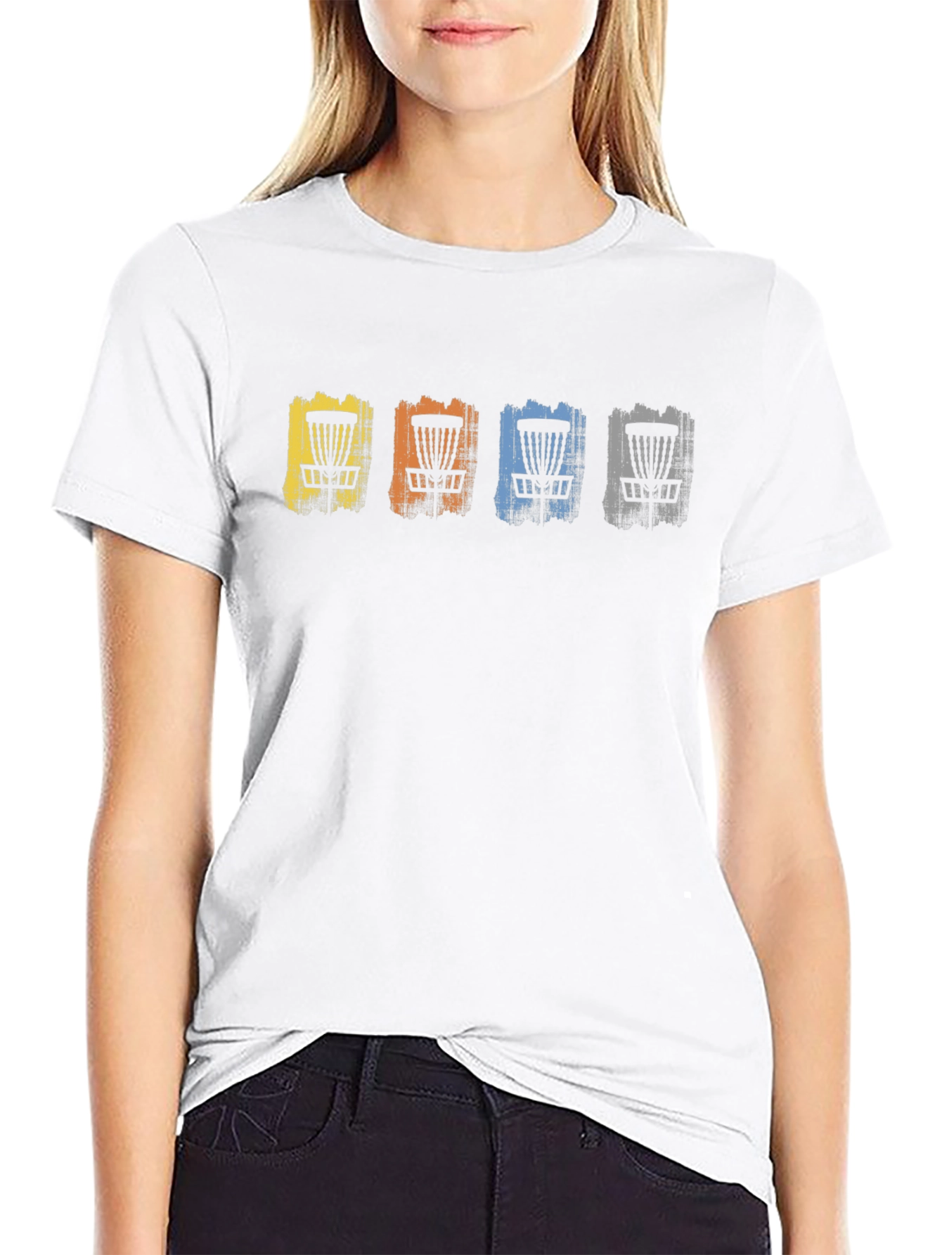 Disc Golf Basket T-Shirt - Casual Graphic Tee