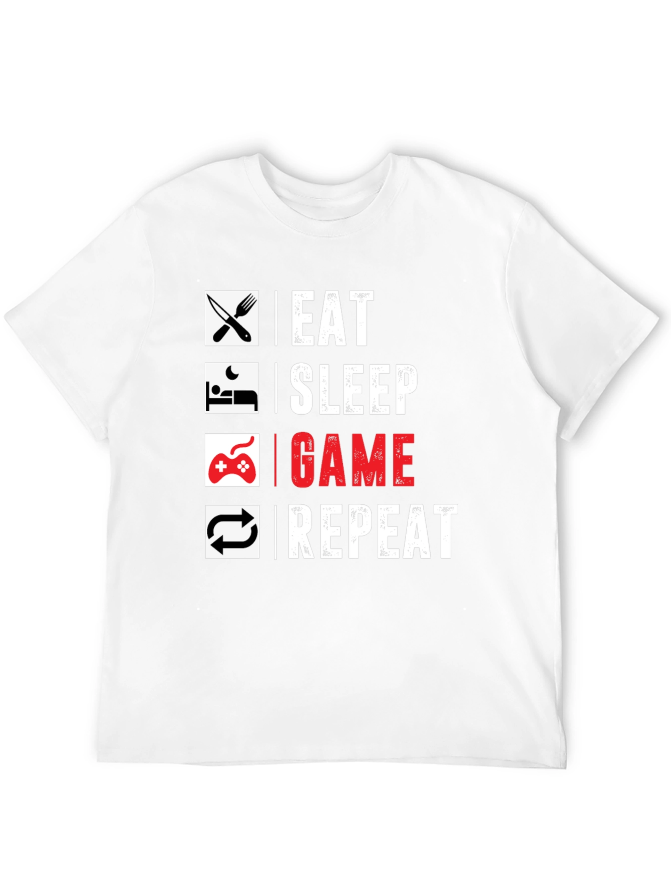 Eat Sleep Game Repeat T-Shirt - Gamer Life Tee