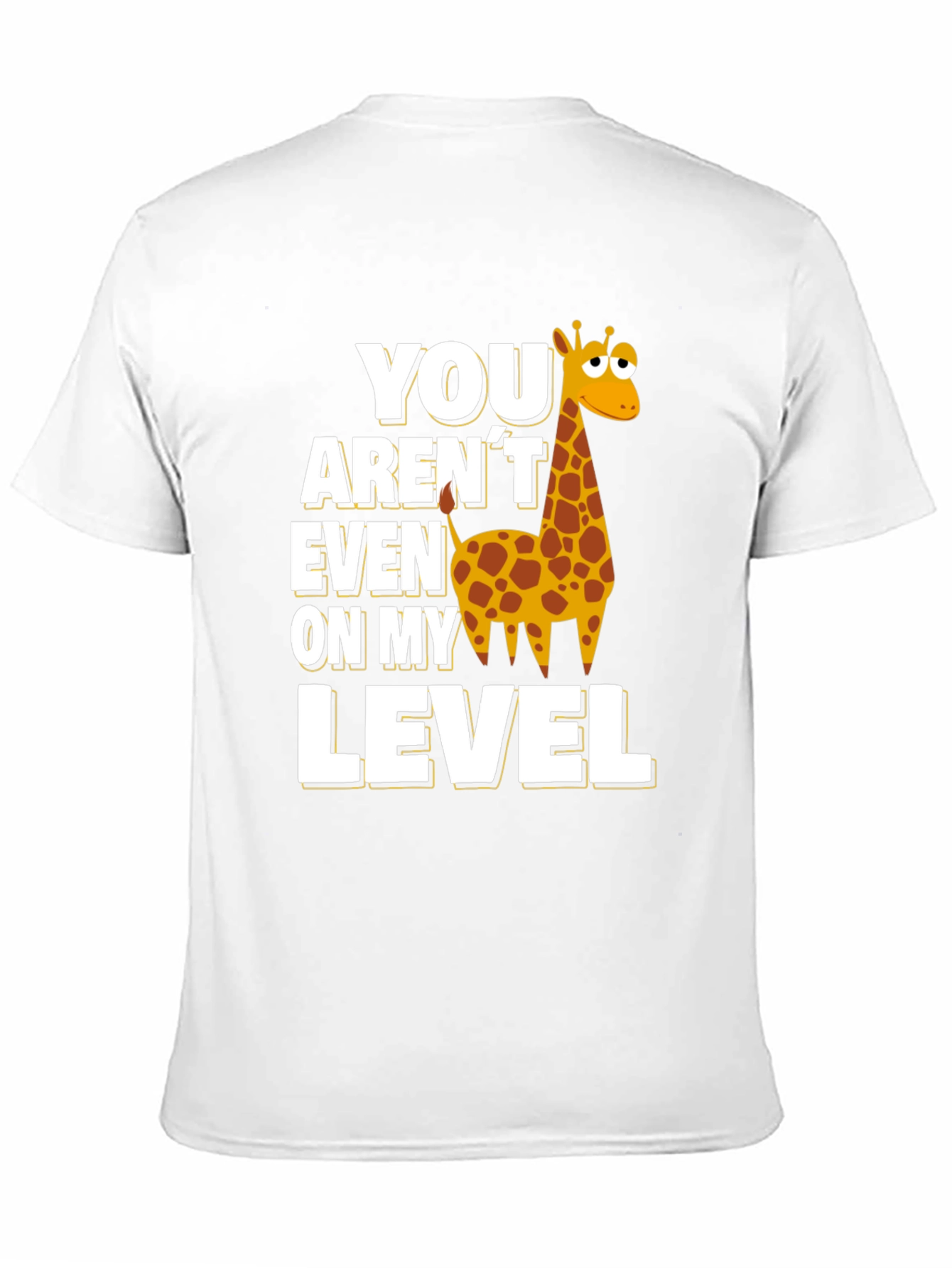 Funny Giraffe Level T-Shirt - Black