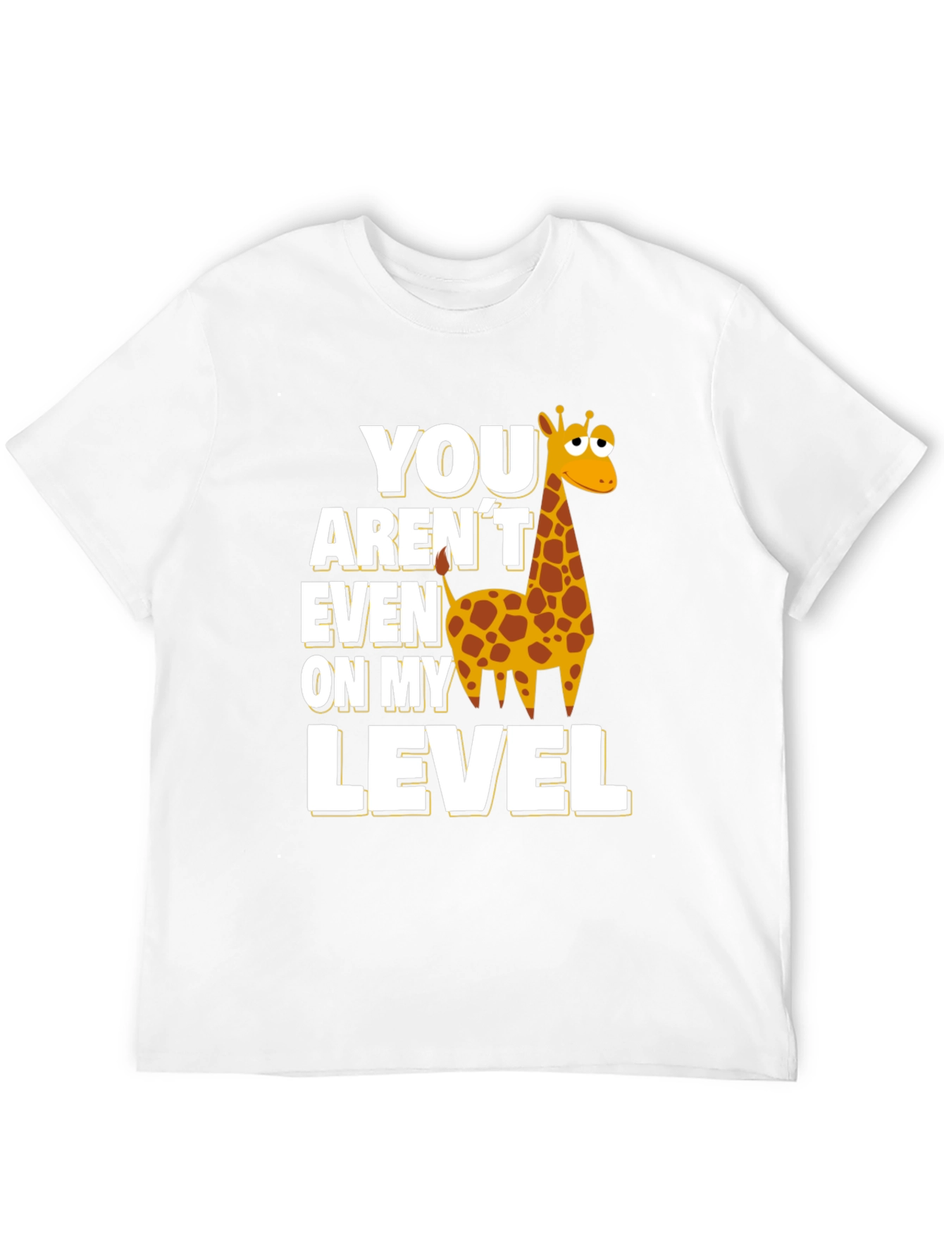 Funny Giraffe Level T-Shirt - Black