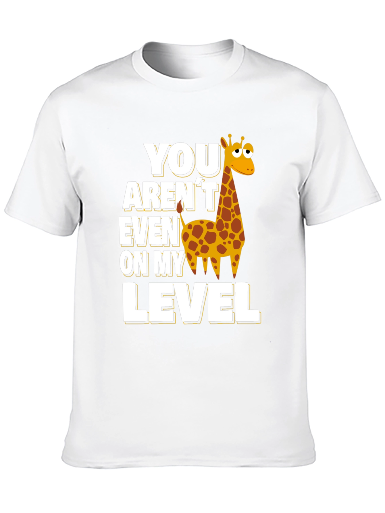Funny Giraffe Level T-Shirt - Black