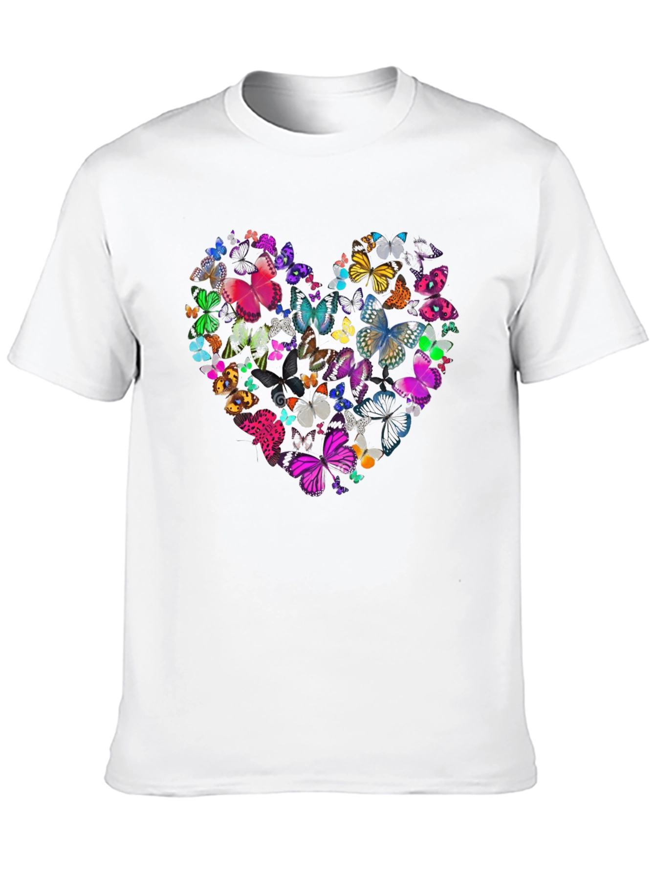 Butterfly Heart Graphic Tee - Mens Black T-Shirt
