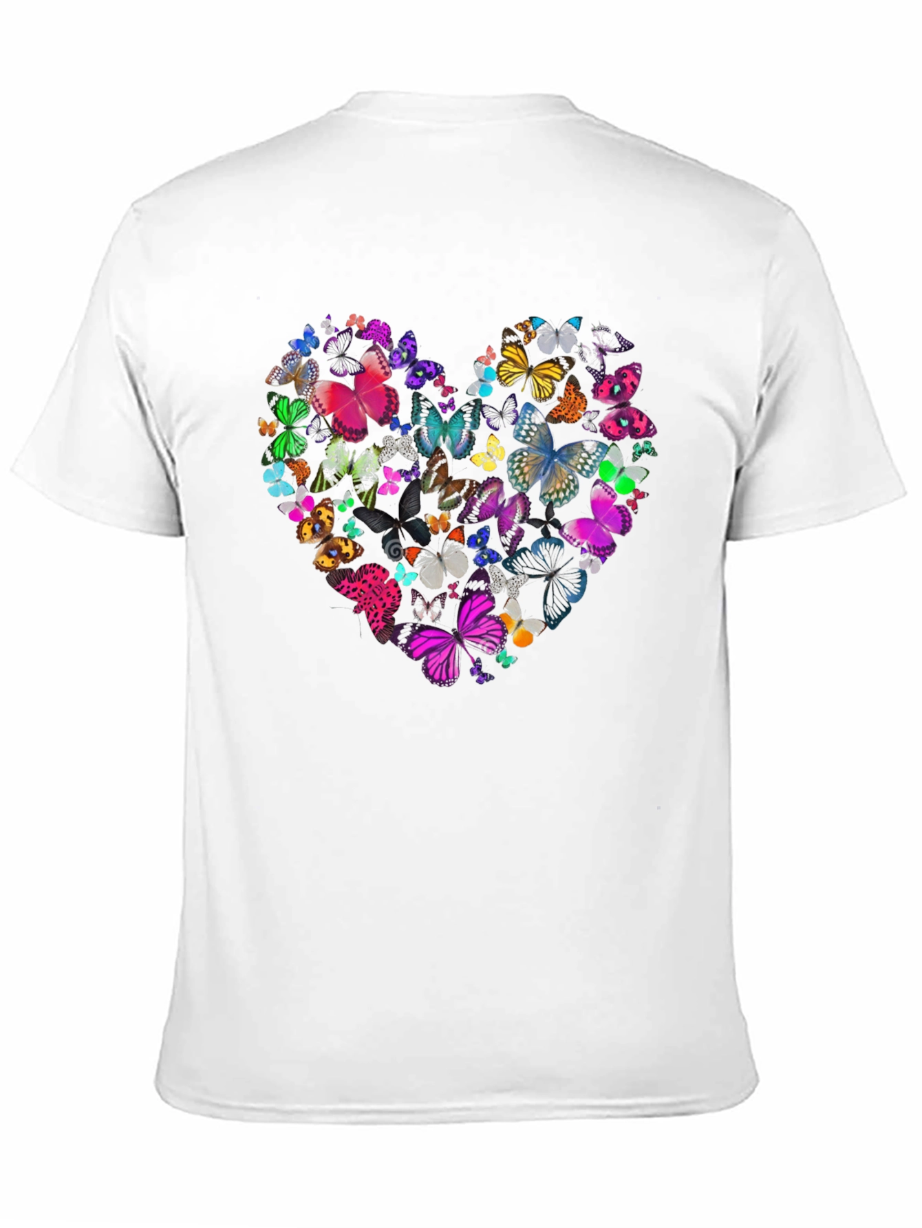 Butterfly Heart Graphic Tee - Mens Black T-Shirt