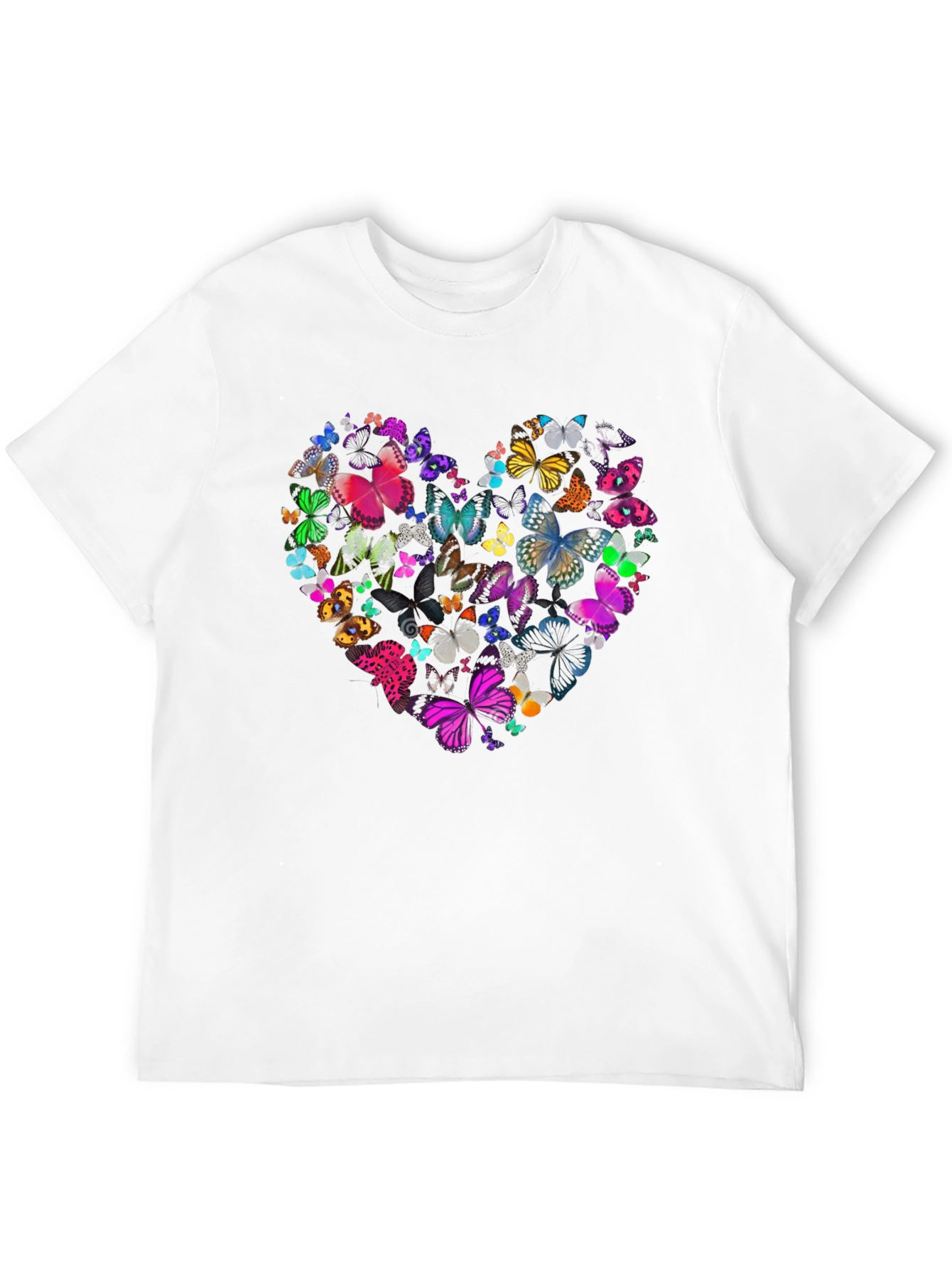 Butterfly Heart Graphic Tee - Mens Black T-Shirt