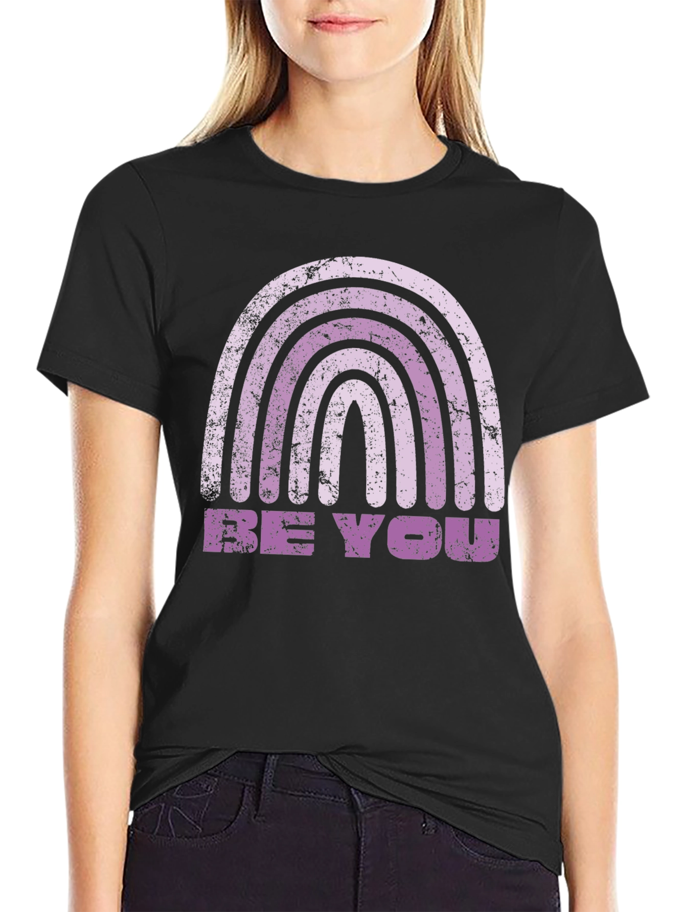 Be You Rainbow Tee - Black