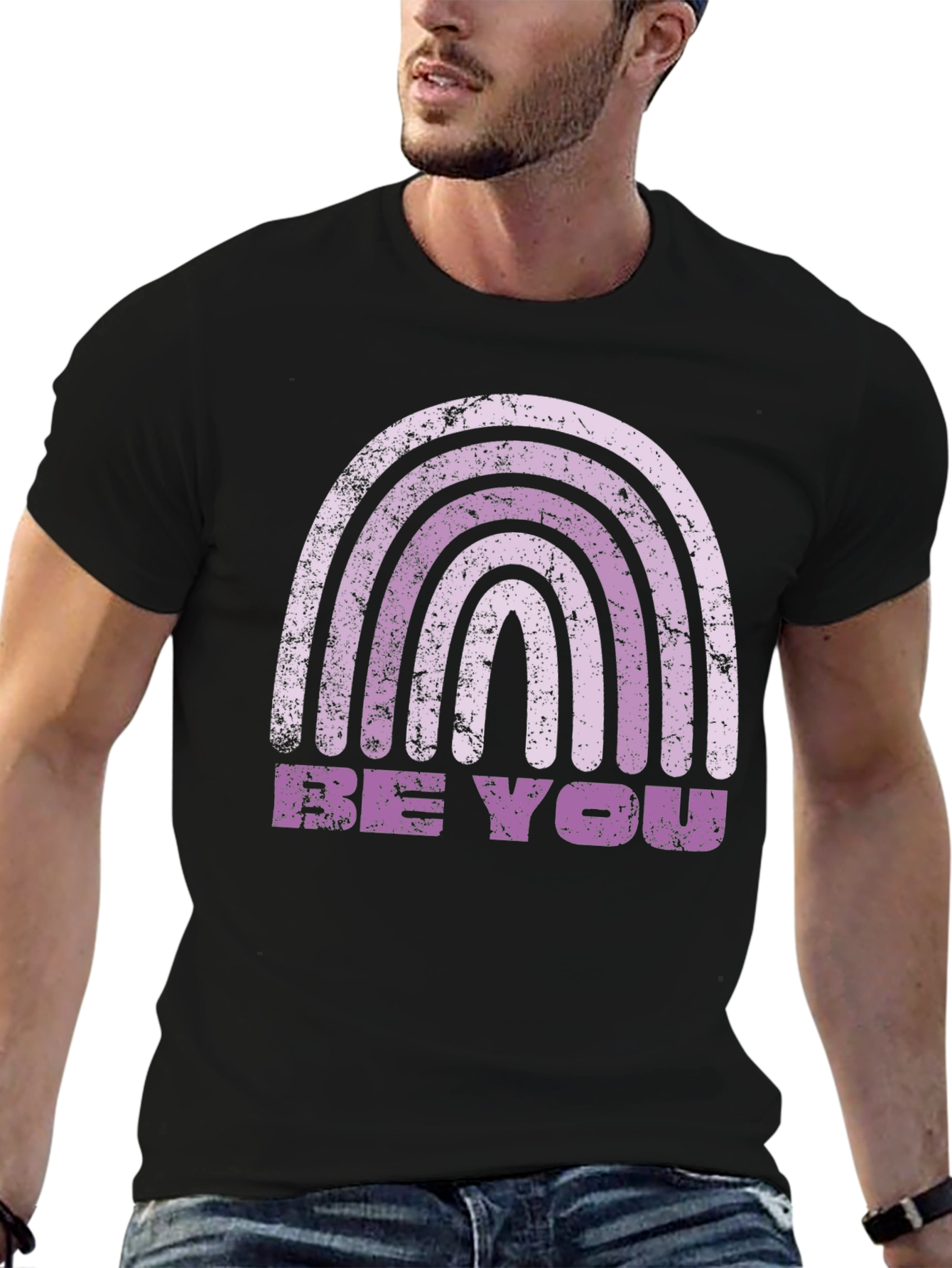 Be You Rainbow Tee - Black