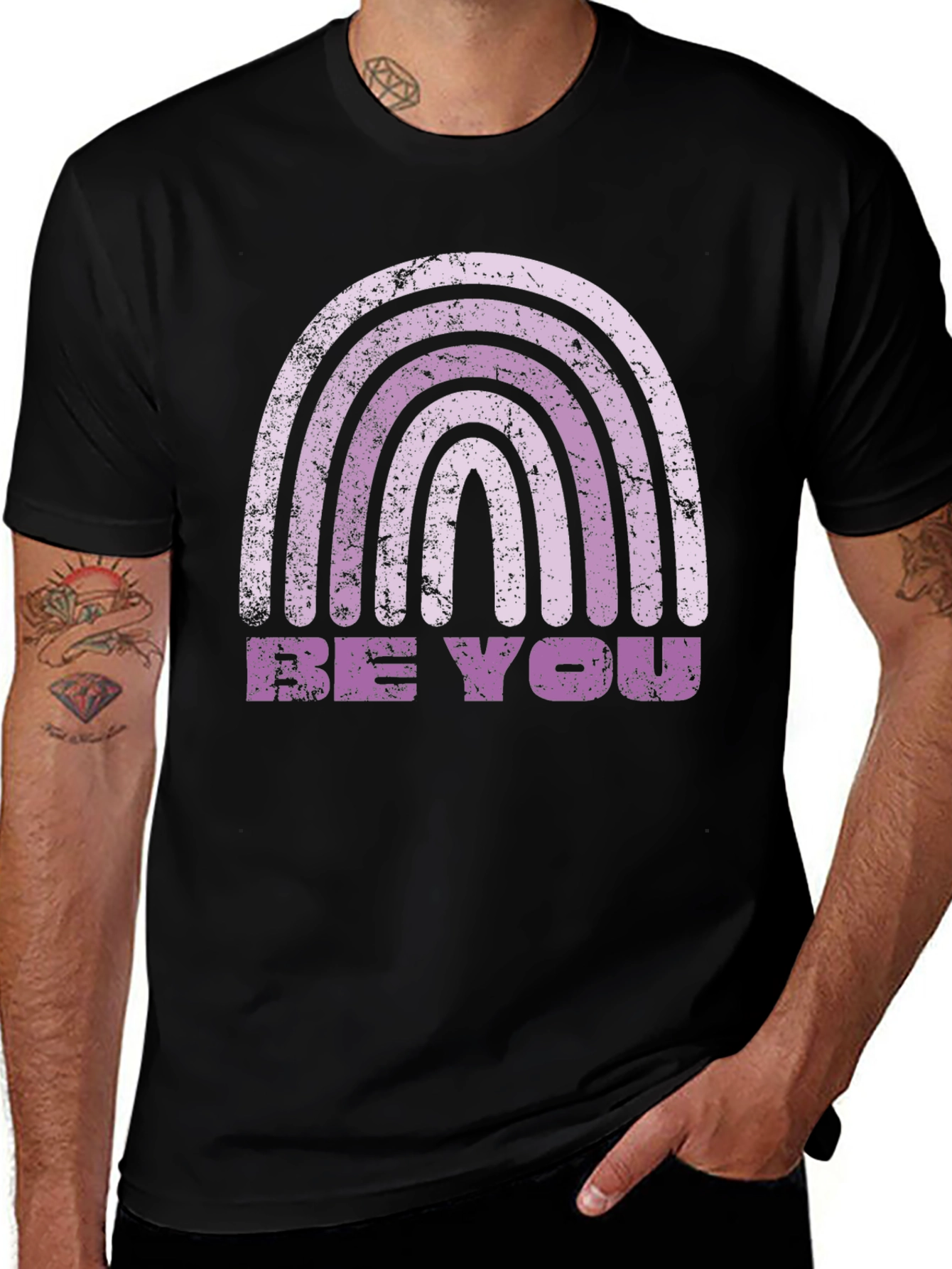 Be You Rainbow Tee - Black