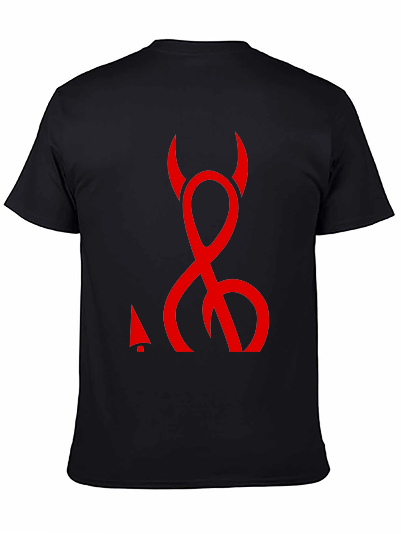 Devils Tail Graphic T-Shirt - Black Crew Neck Tee