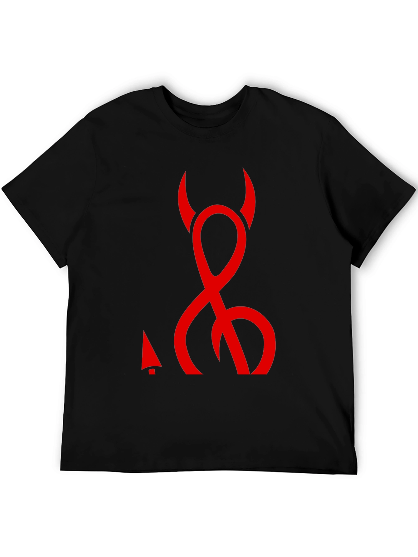 Devils Tail Graphic T-Shirt - Black Crew Neck Tee