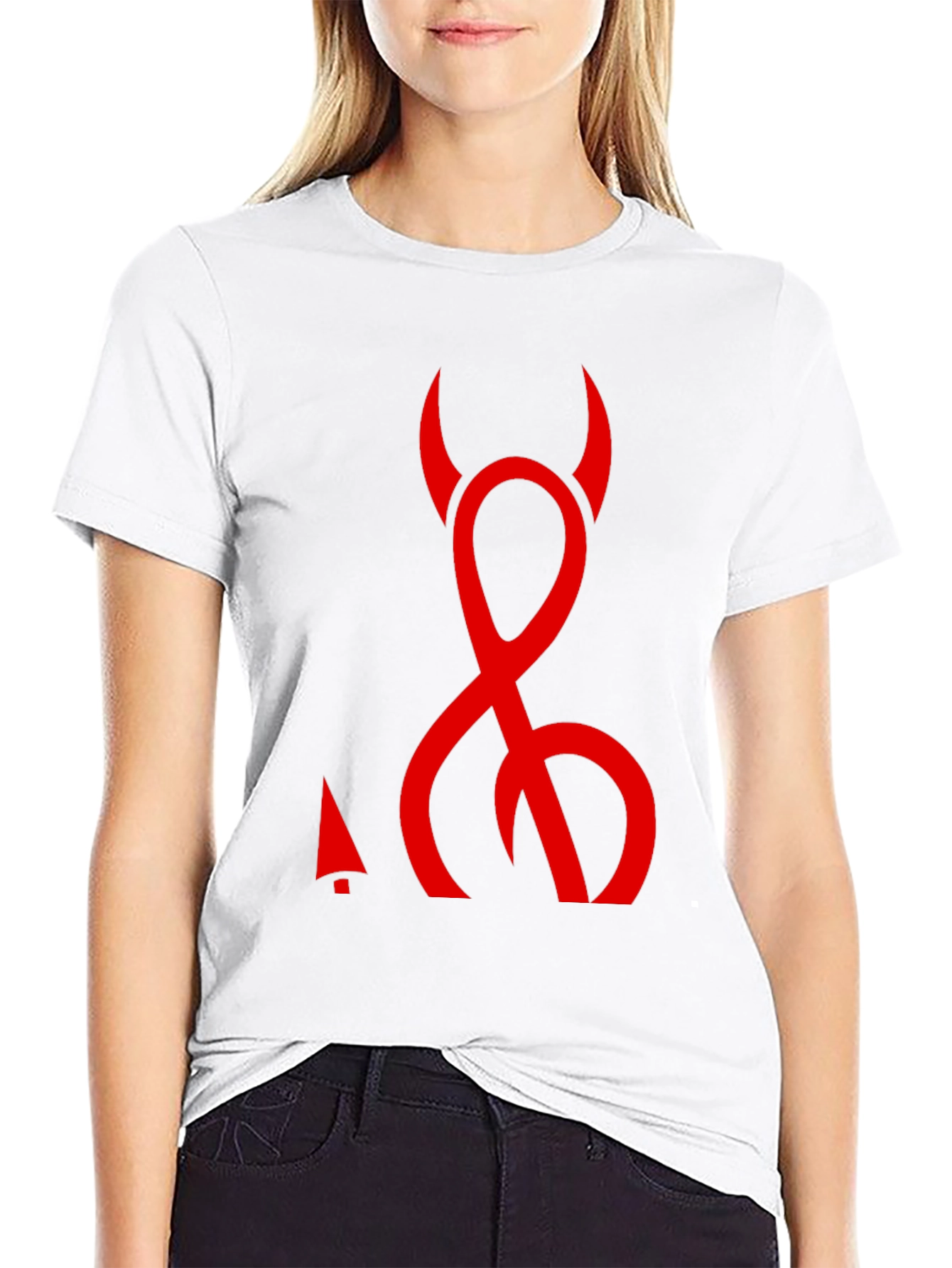 Devils Tail Graphic T-Shirt - Black Crew Neck Tee