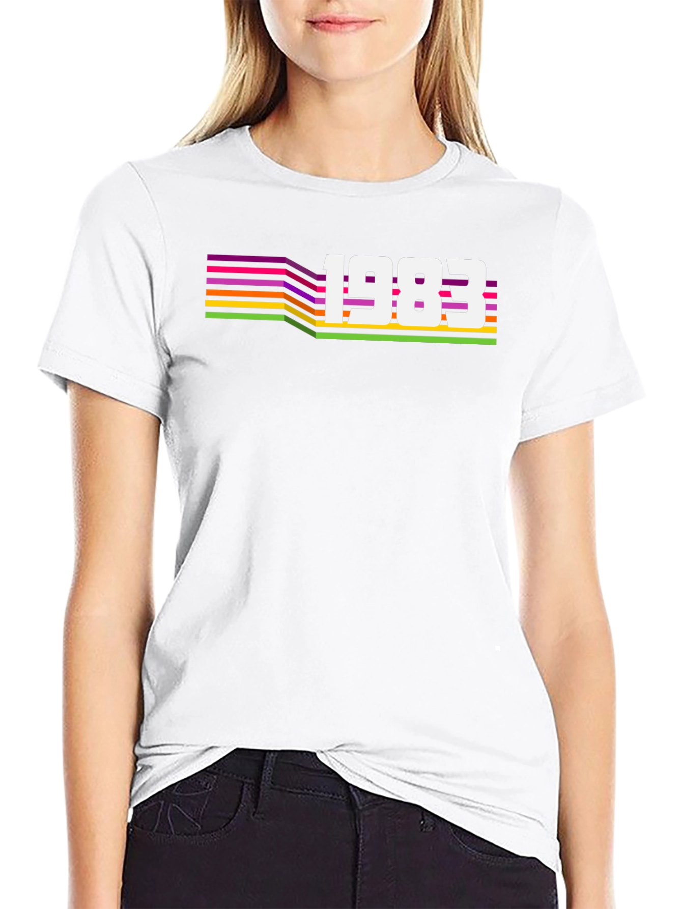 Retro 1983 Graphic Tee - Black