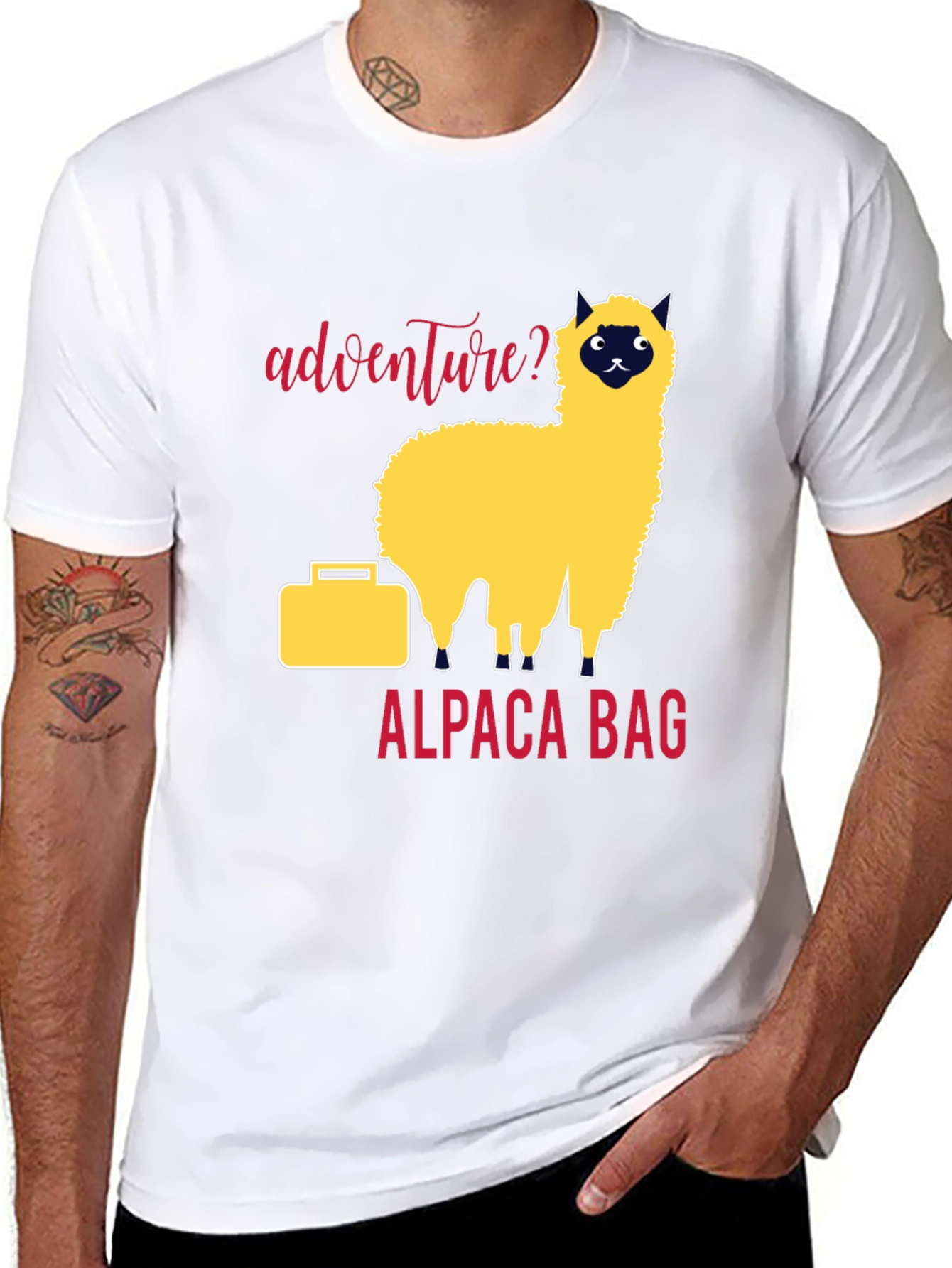 Adventure Alpaca Bag Graphic T-Shirt