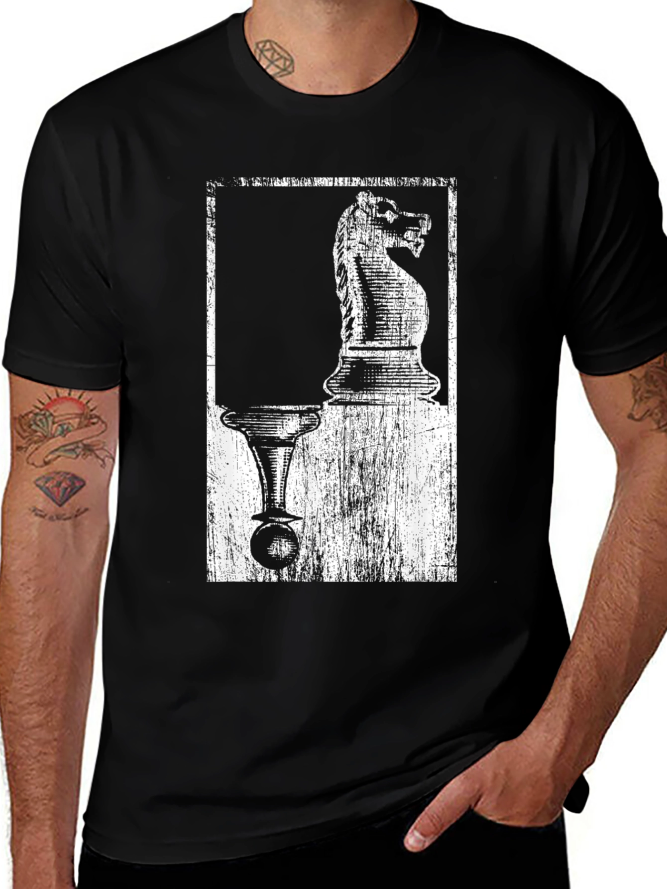 Chess Knight & Pawn Graphic Tee