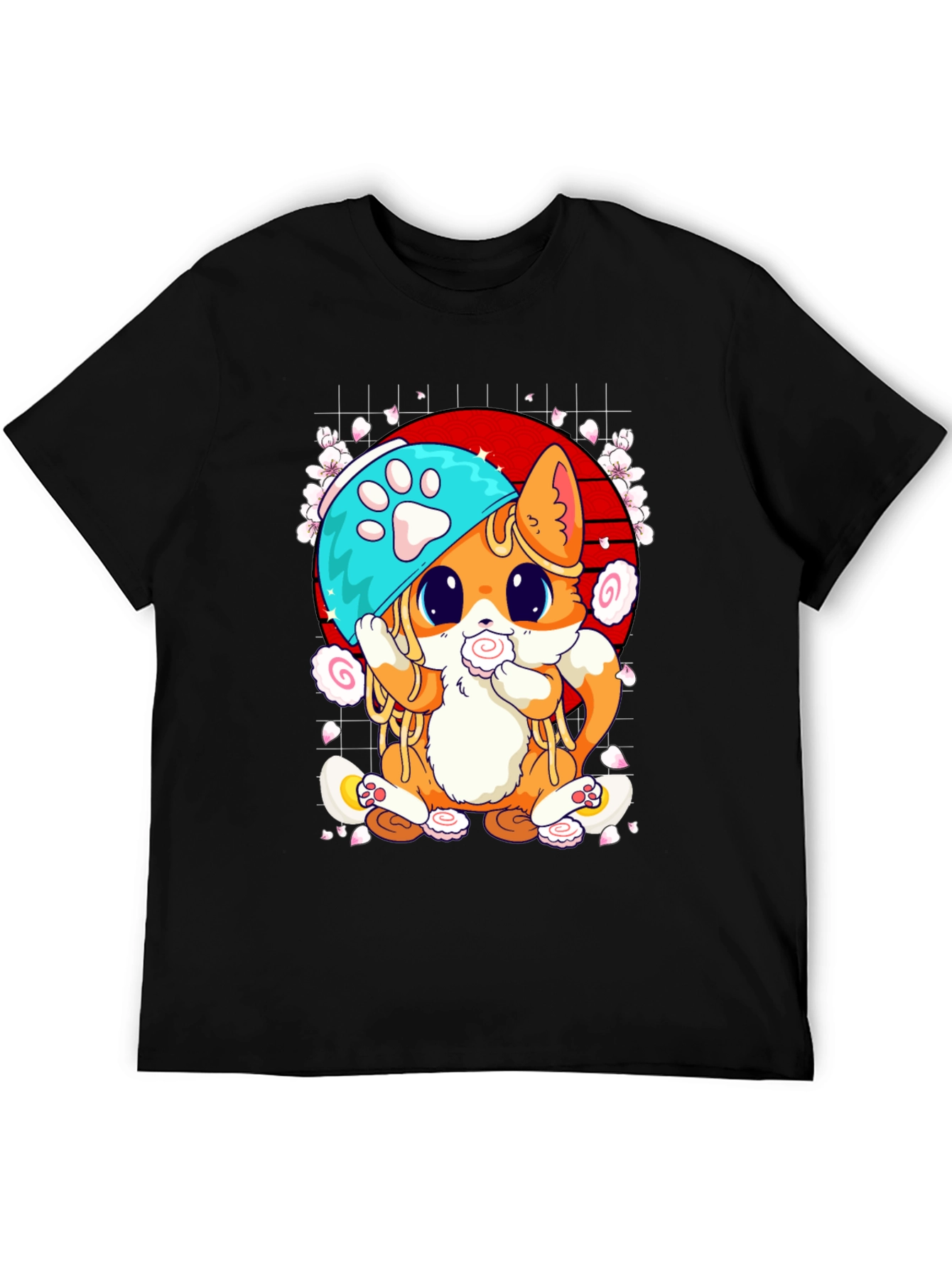 Cute Ramen Cat Graphic Tee