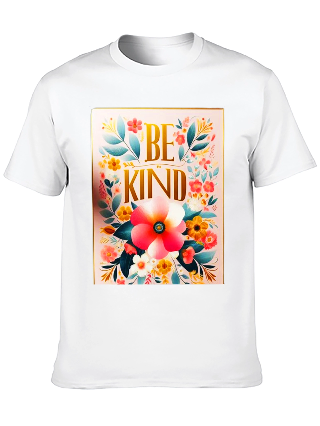 Be Kind Floral T-Shirt - Positive Message Tee