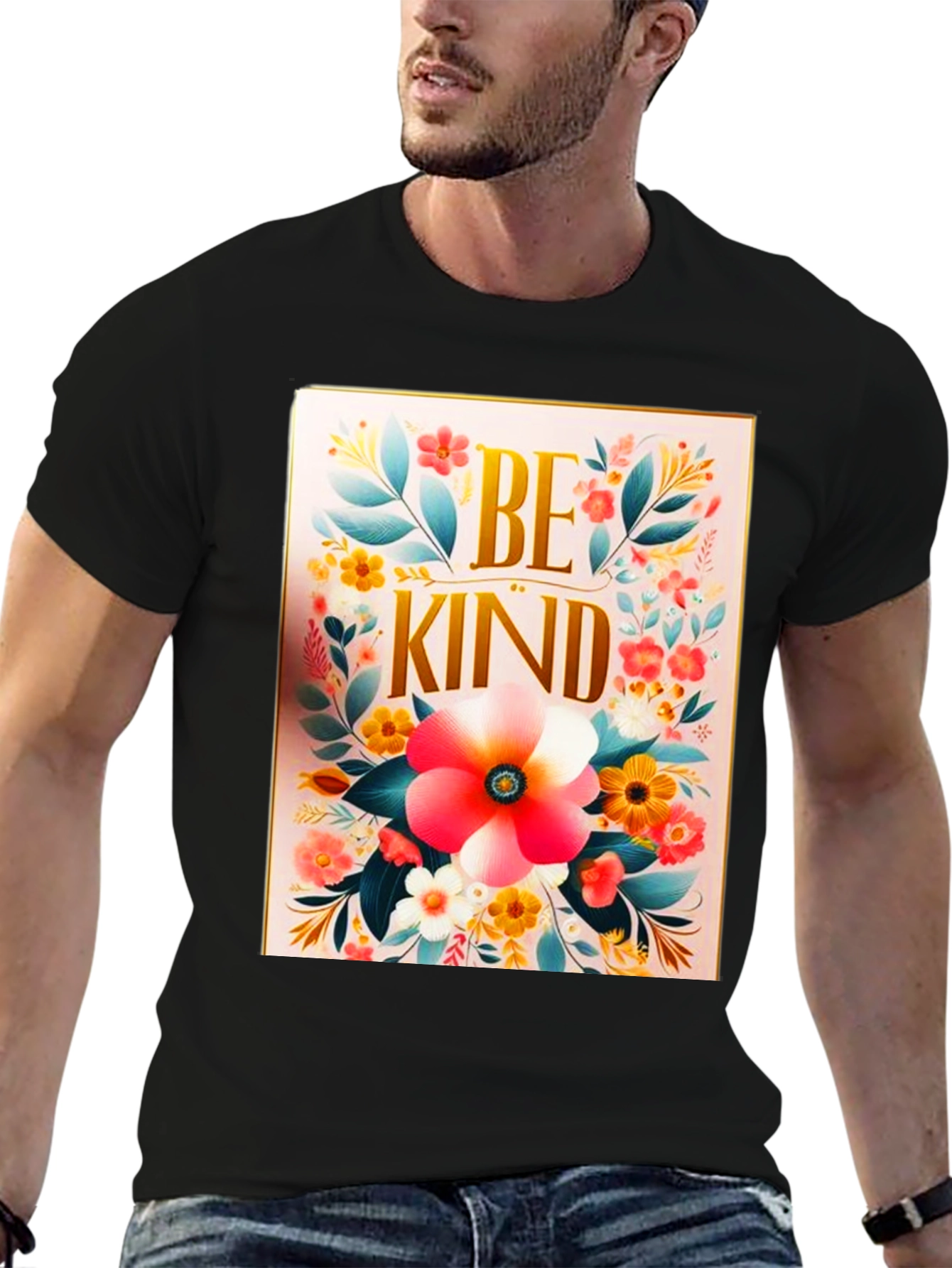 Be Kind Floral T-Shirt - Positive Message Tee