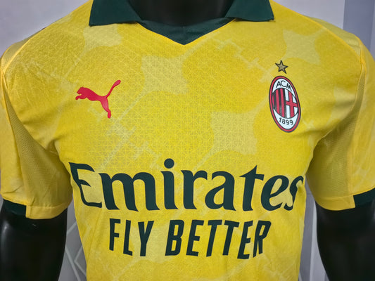 AC Milan 25-26 Yellow Player Version Soccer Jersey