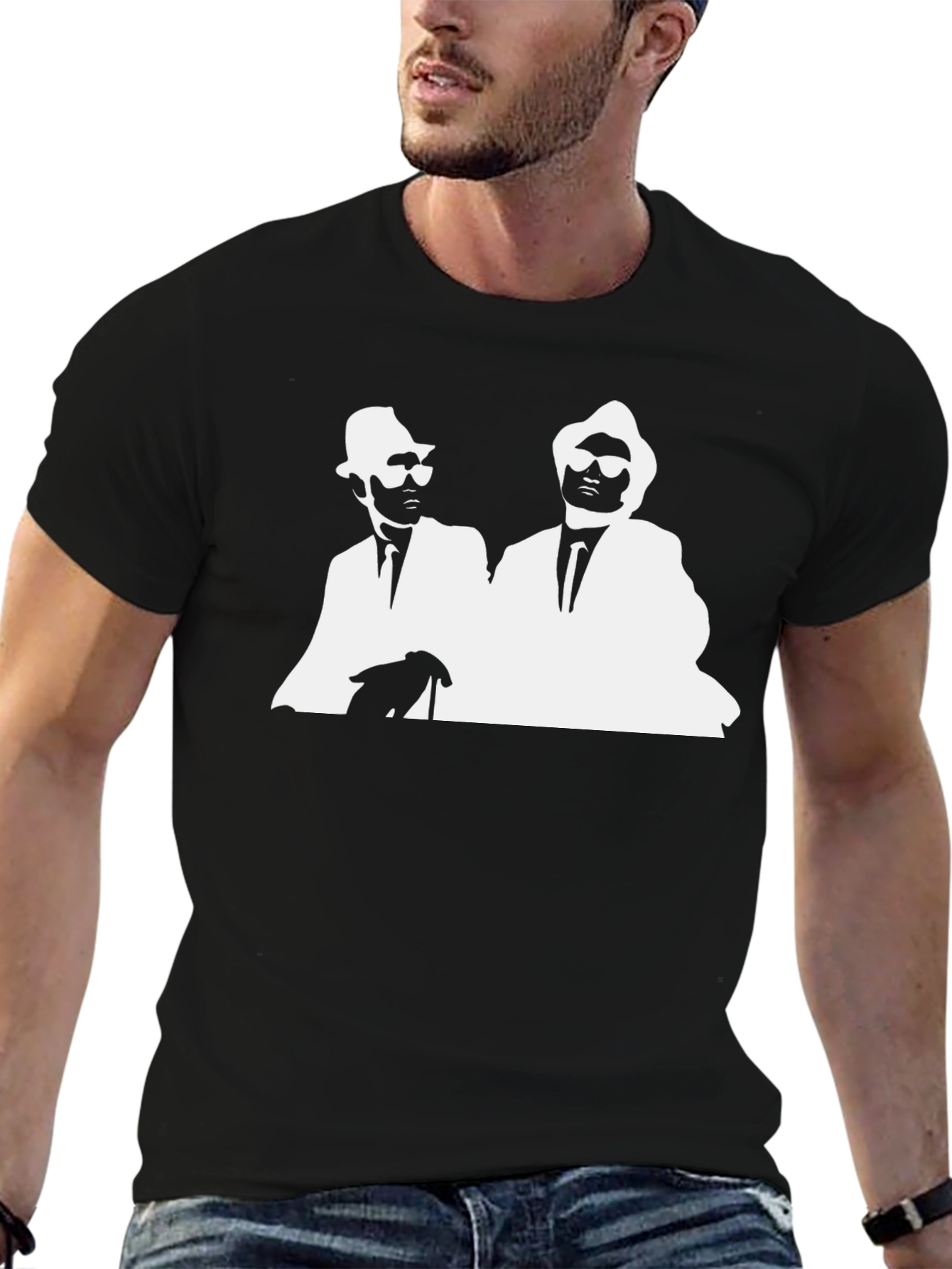 Cool Blues Brothers Graphic Black Tee