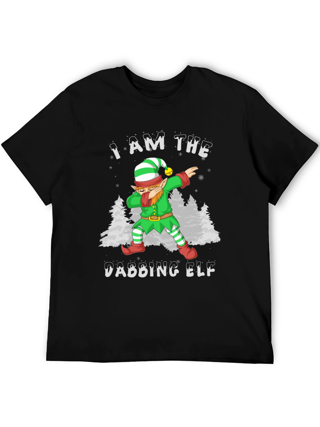 Dabbing Elf Christmas T-Shirt - Holiday Humor