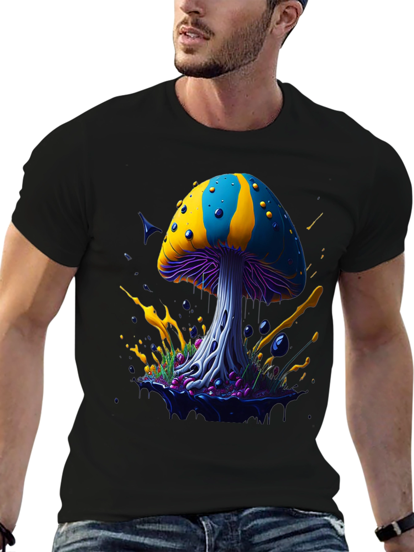 Psychedelic Mushroom Graphic Tee