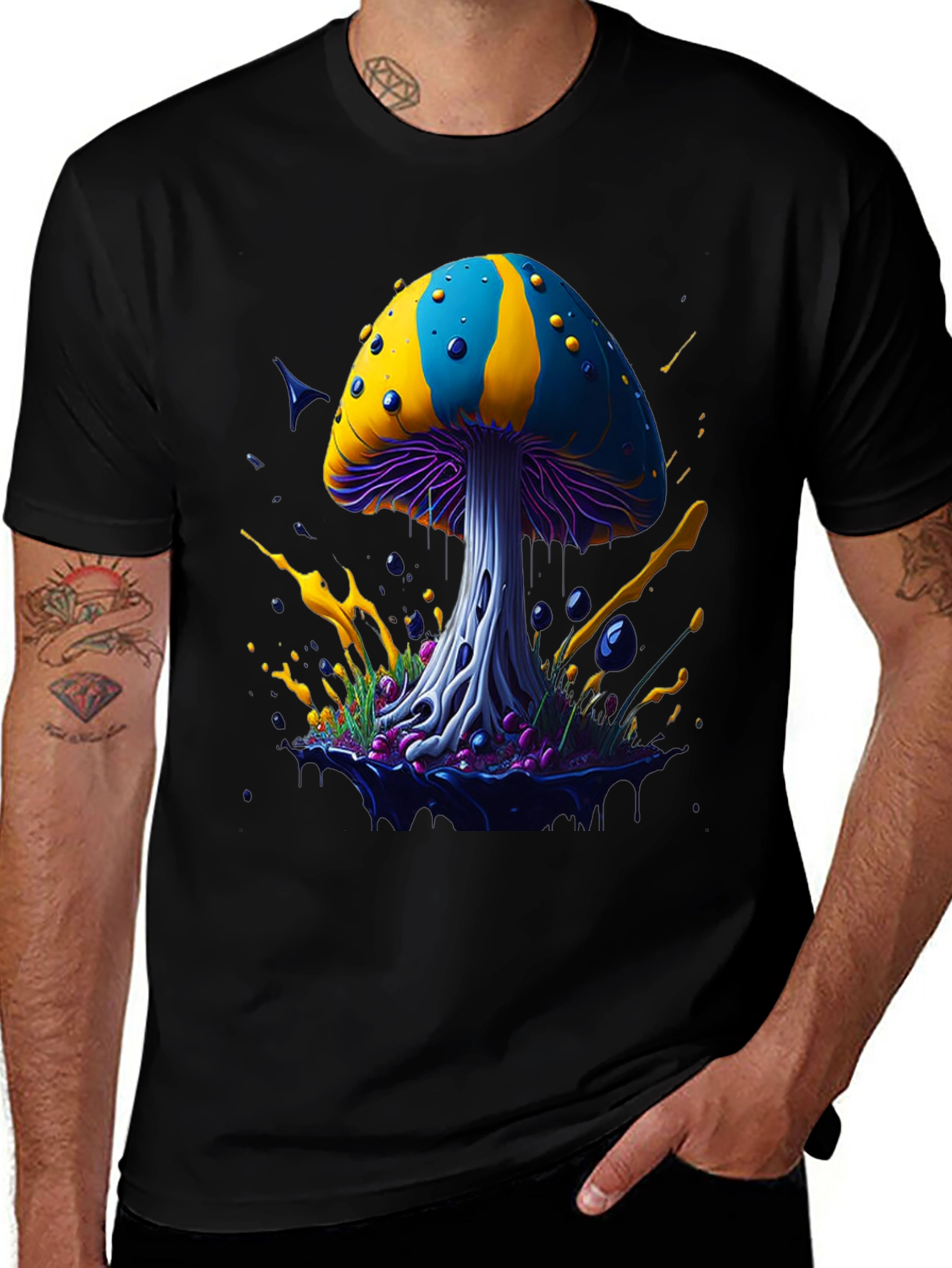 Psychedelic Mushroom Graphic Tee