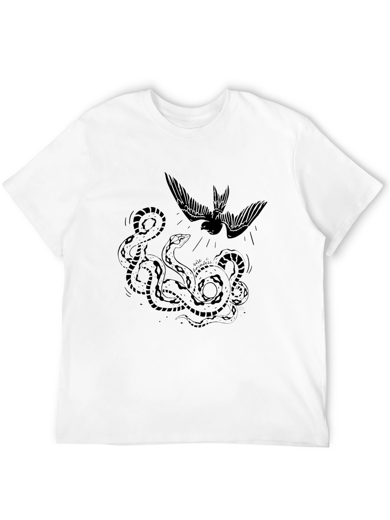 Black Snake vs Bird Graphic Tee