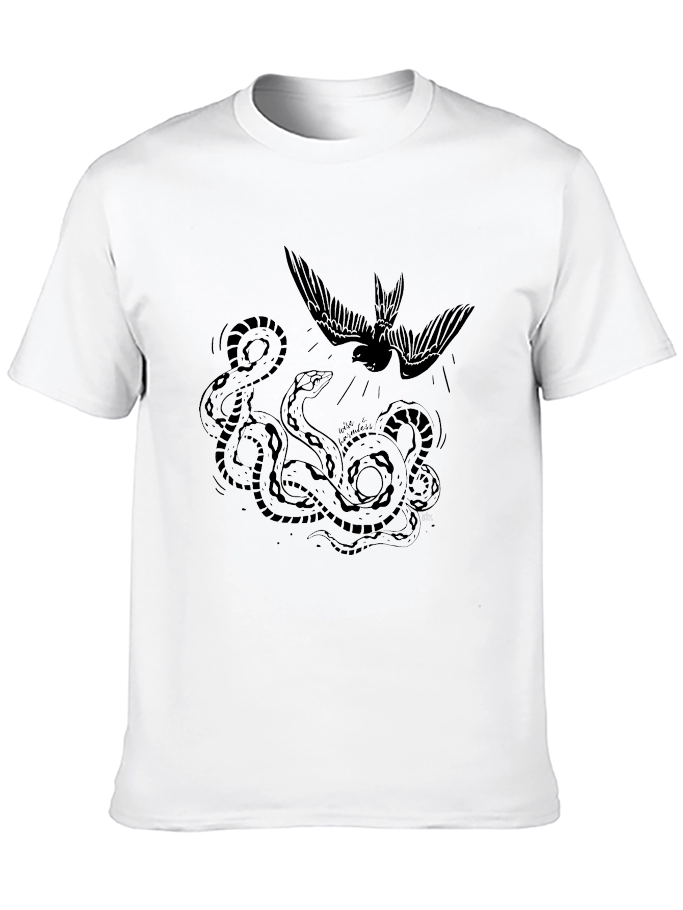 Black Snake vs Bird Graphic Tee