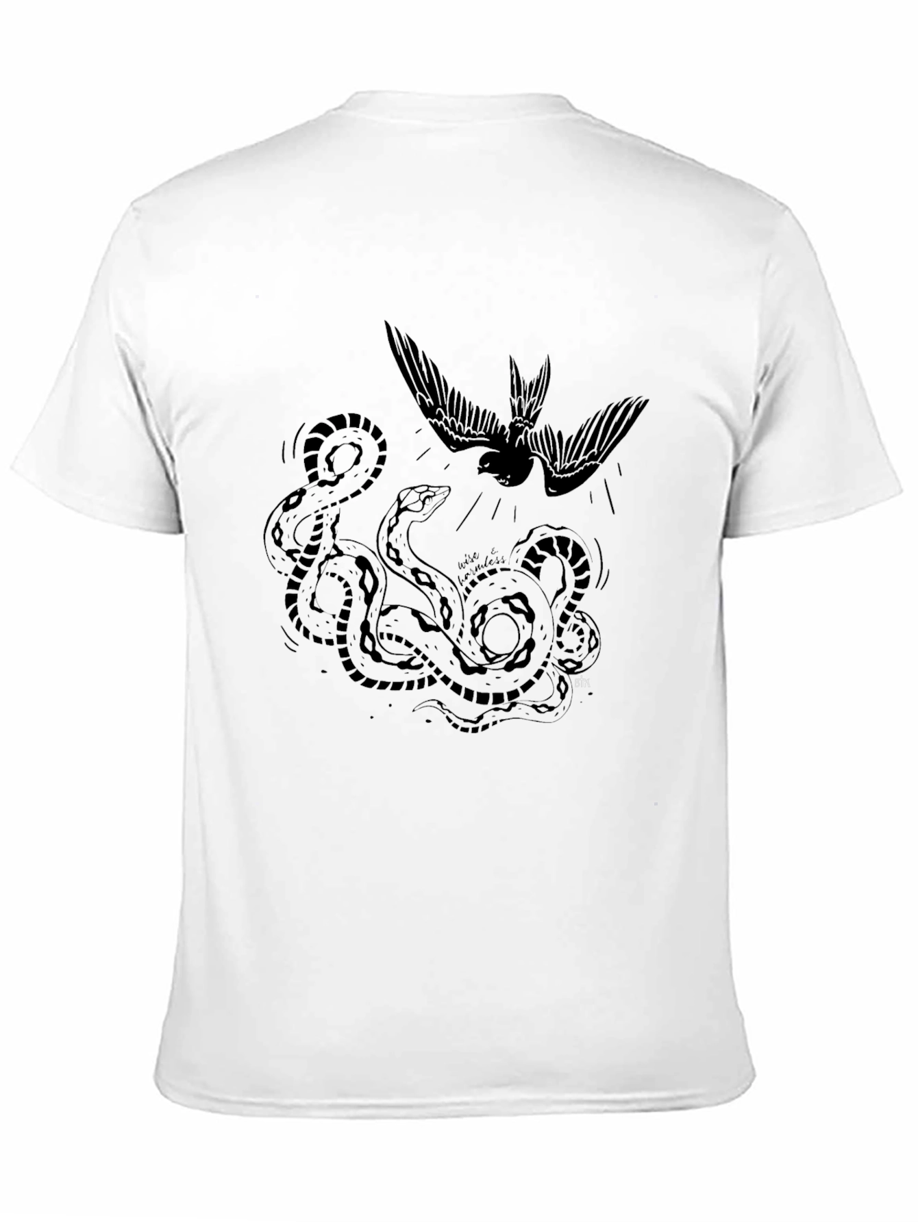 Black Snake vs Bird Graphic Tee