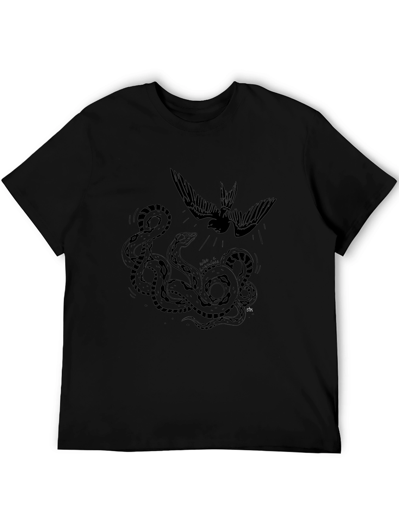 Black Snake vs Bird Graphic Tee
