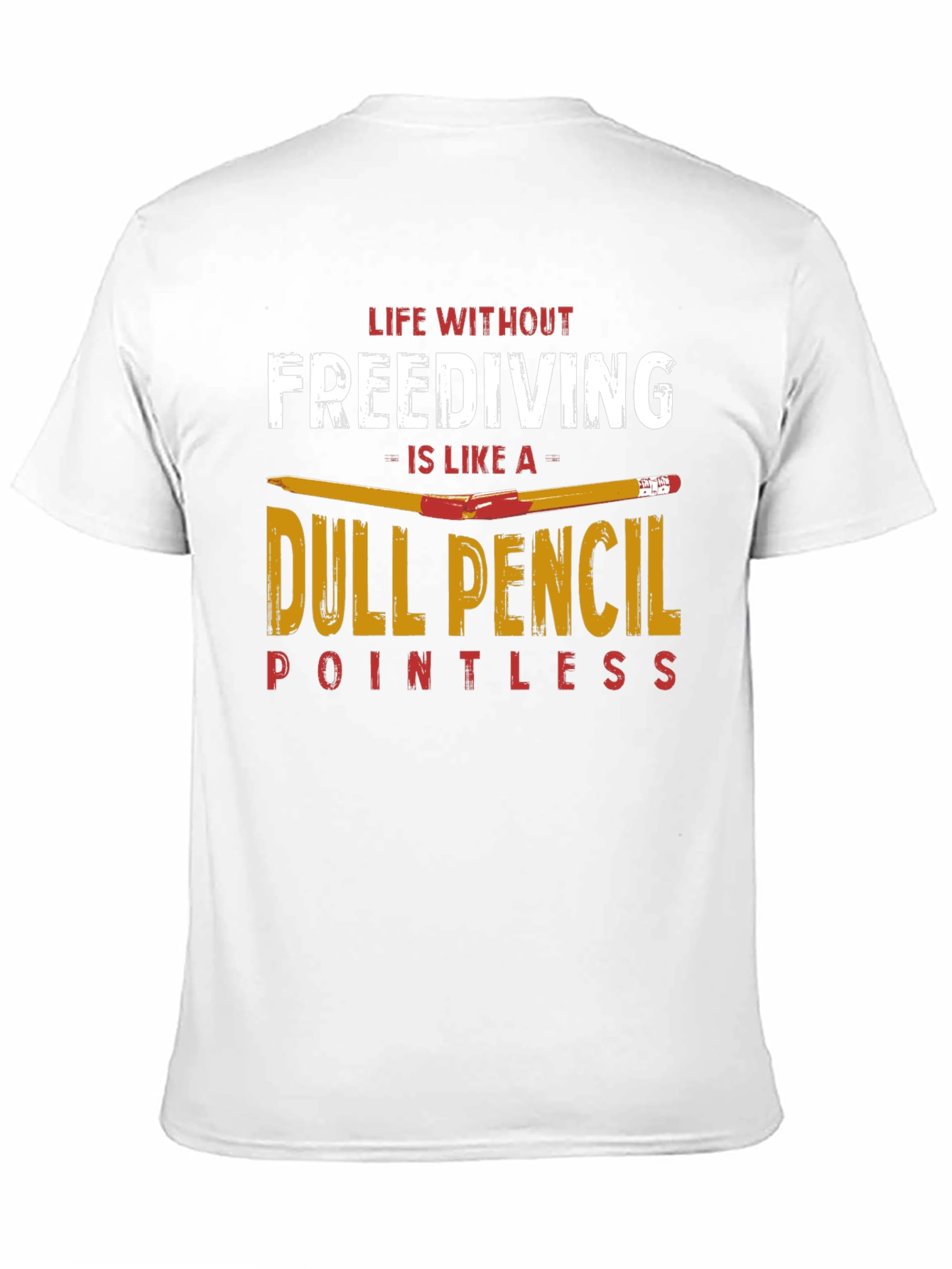 Freediving Dull Pencil Graphic Tee