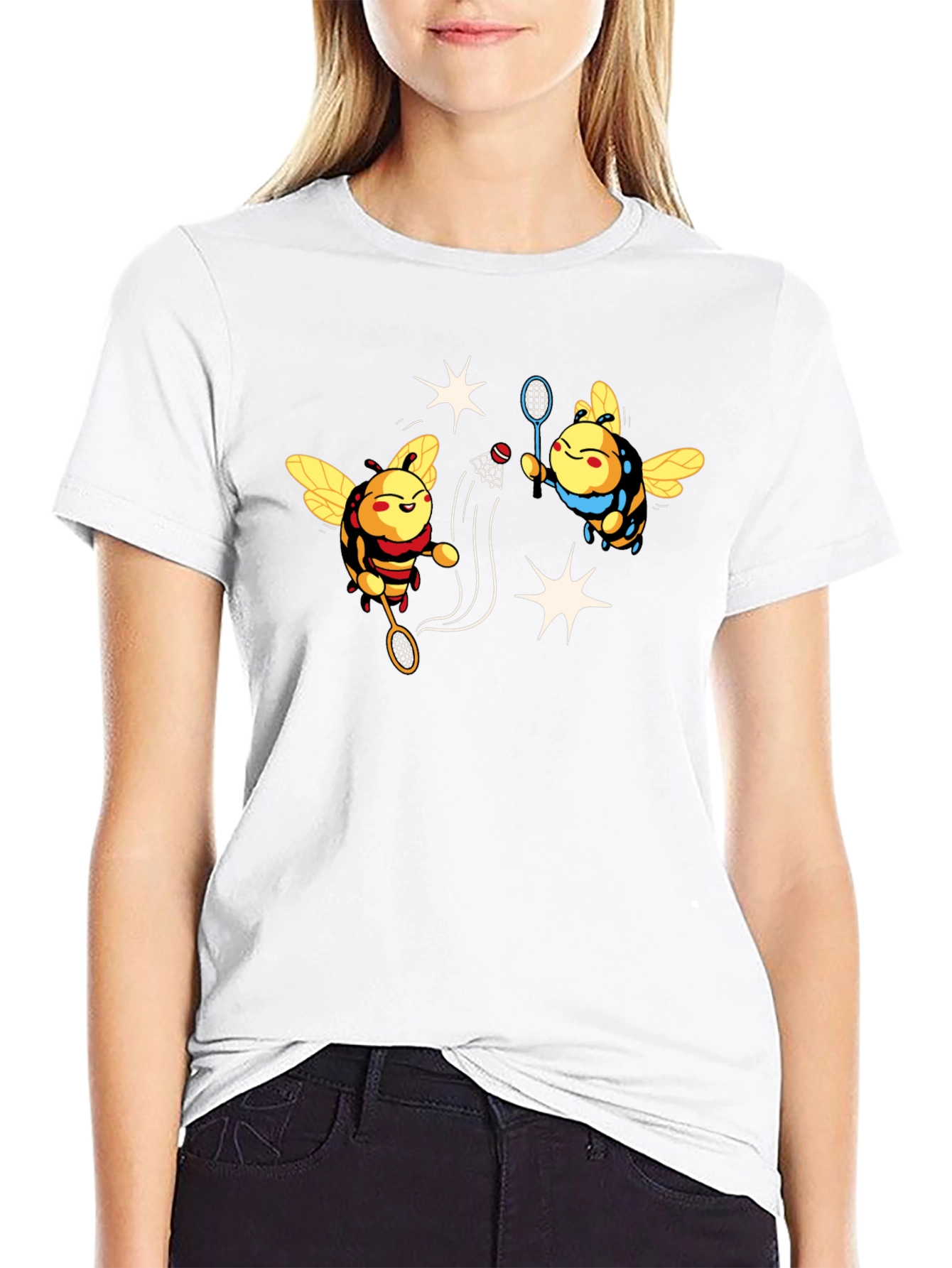 Badminton Bees Graphic T-Shirt