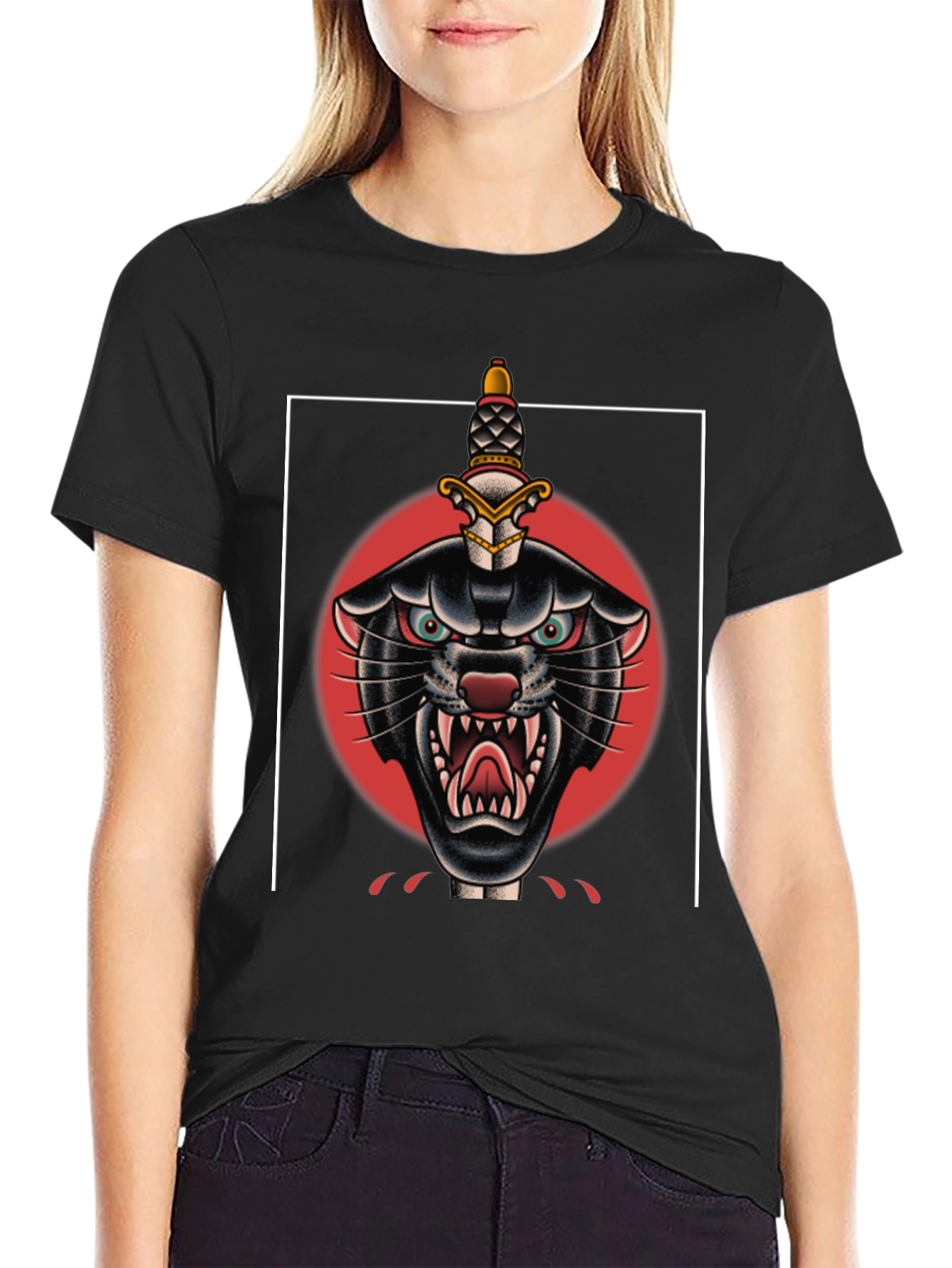 Black Panther Dagger Graphic Tee