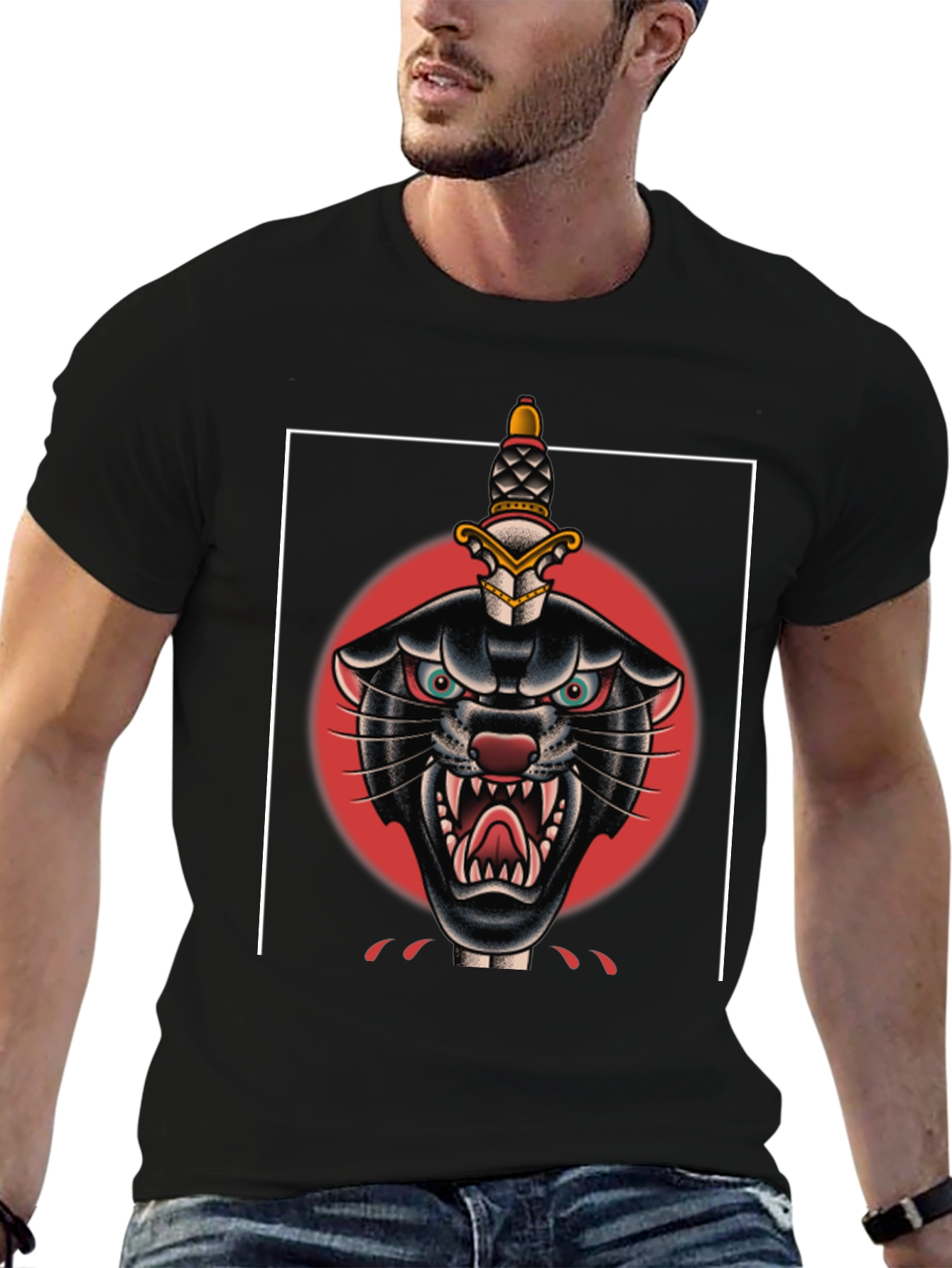 Black Panther Dagger Graphic Tee