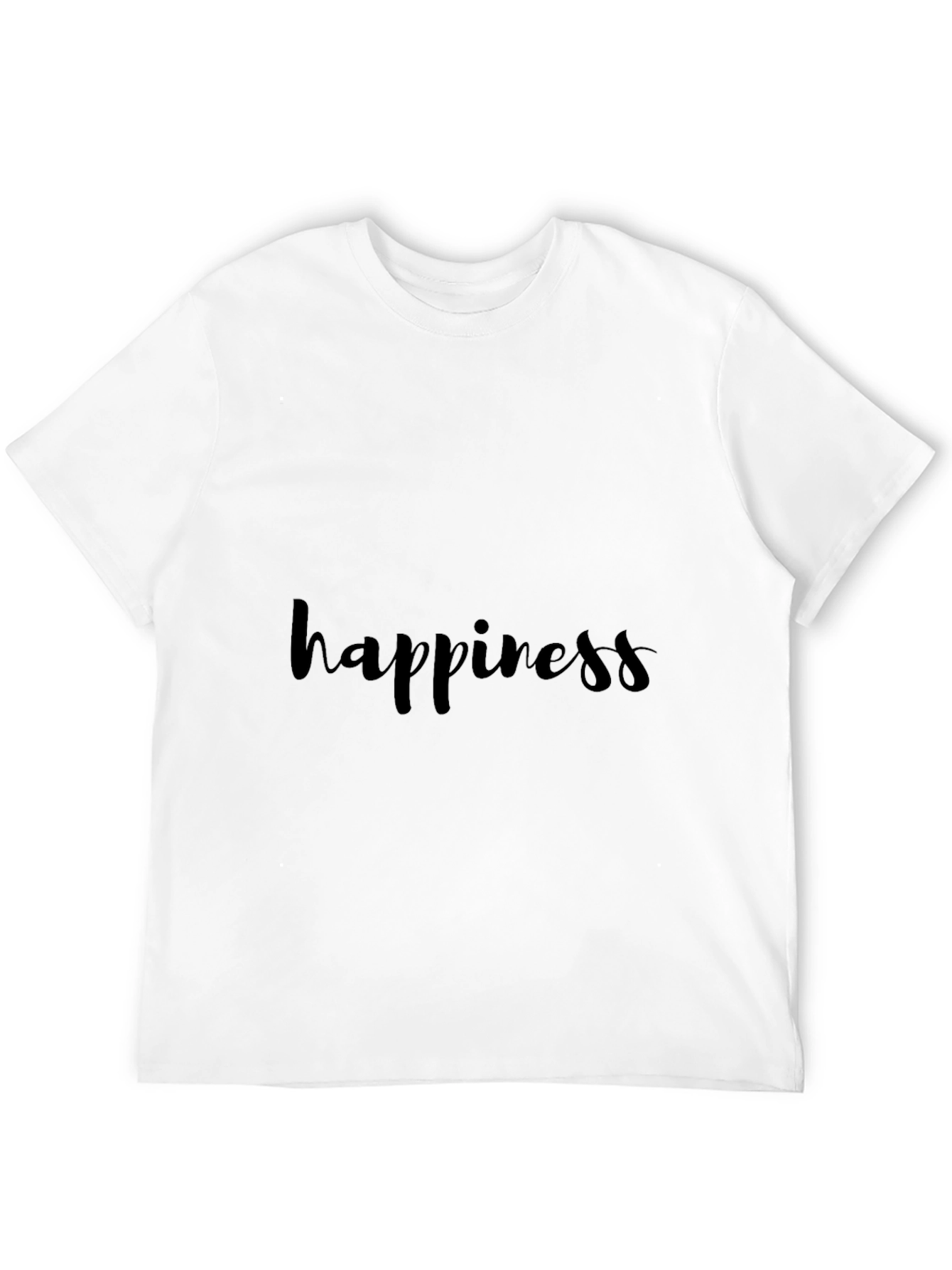 Happiness T-Shirt - Black Crew Neck Tee